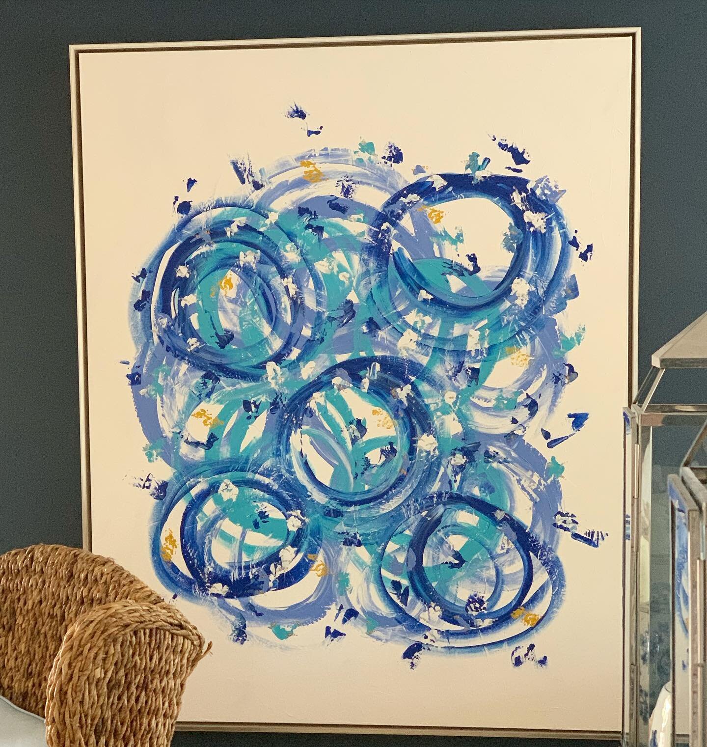 &lsquo;You Blue My Mind&rsquo; 48x60 found it&rsquo;s perfect home. 💙 
.
.
.
#commission #commissionedart #abstractart #abstractpainting #abstractartist #abstractexpressionism #acryliconcanvas #homesweethome #mmfineart #blue