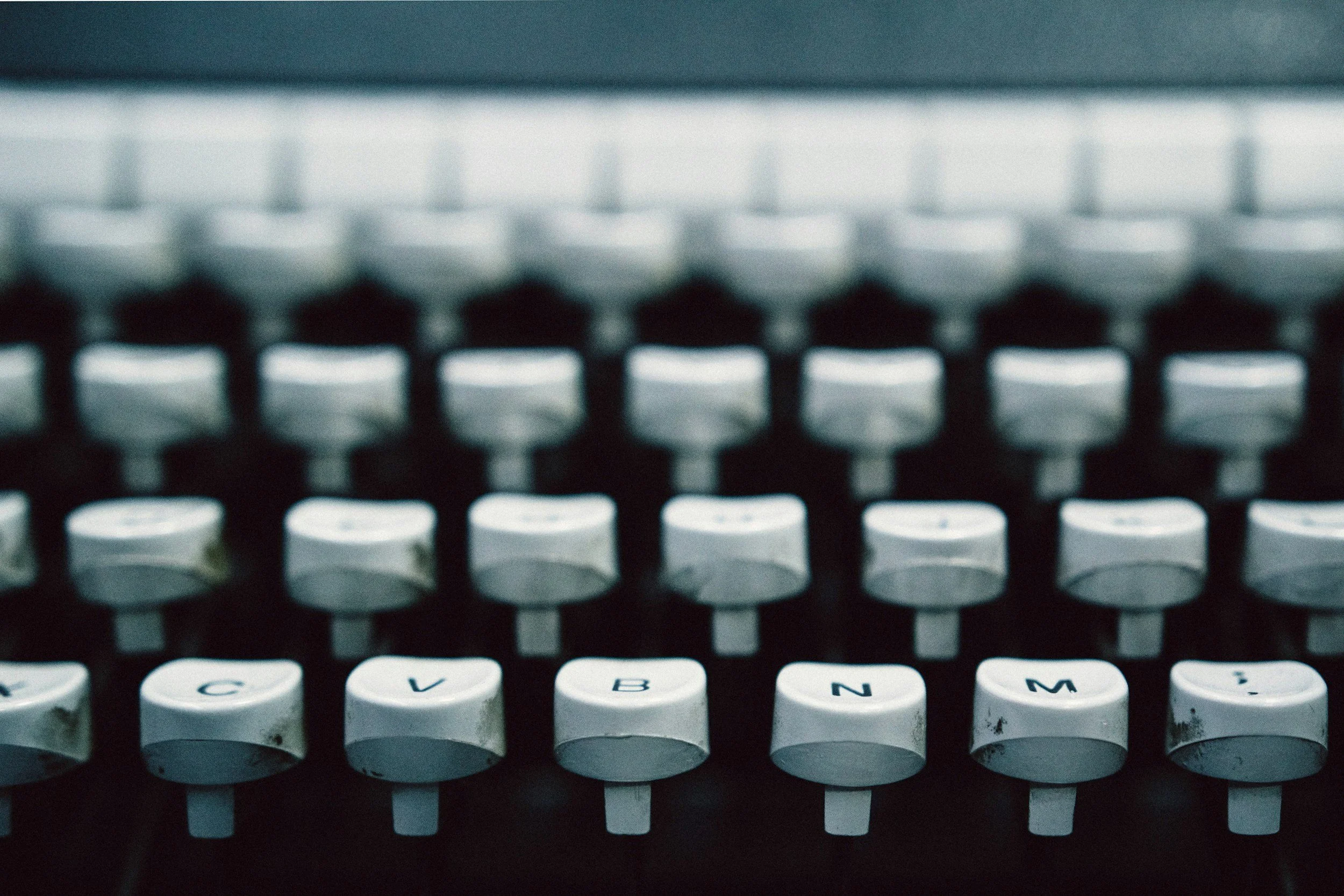 typewriter keys poetry gift