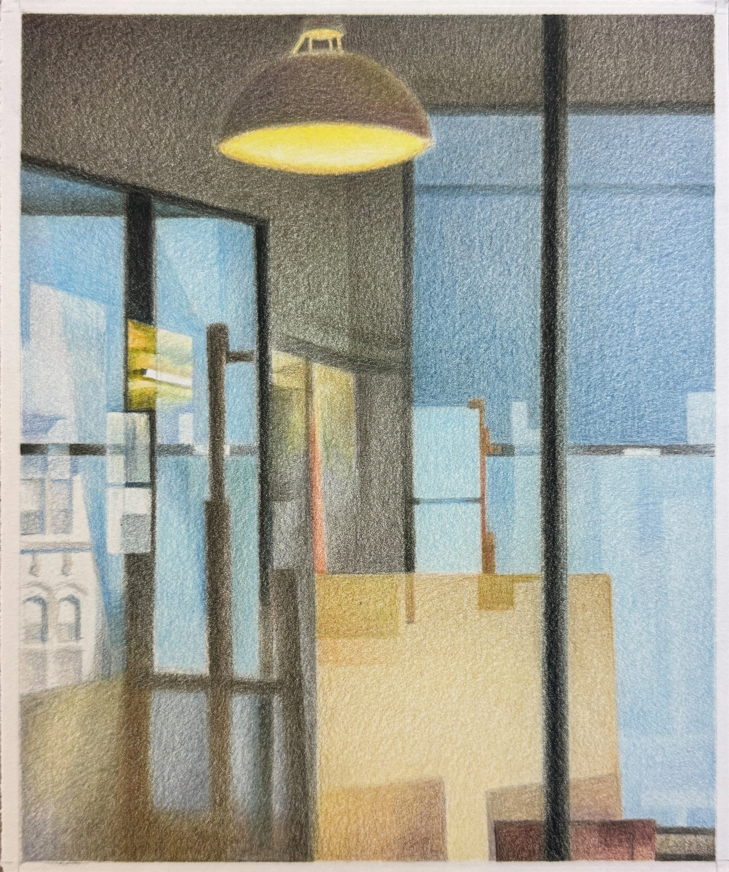 Fragmentary Study: Apparition, colored pencil on paper, 8 7/16" x 7", 2026