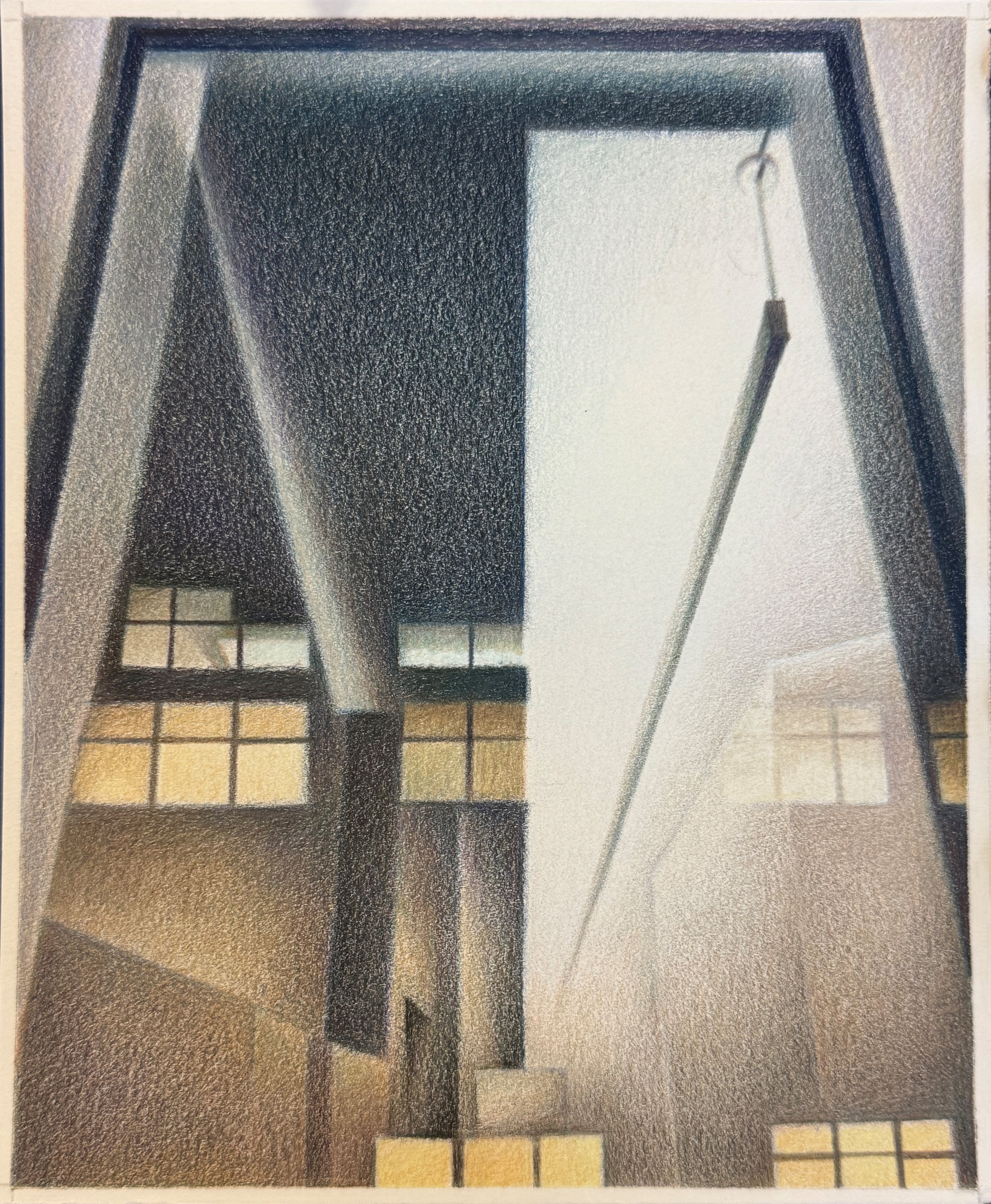 Fragmentary Study: Vista, colored pencil on paper, 8 1/2" x 7 1/16", 2026