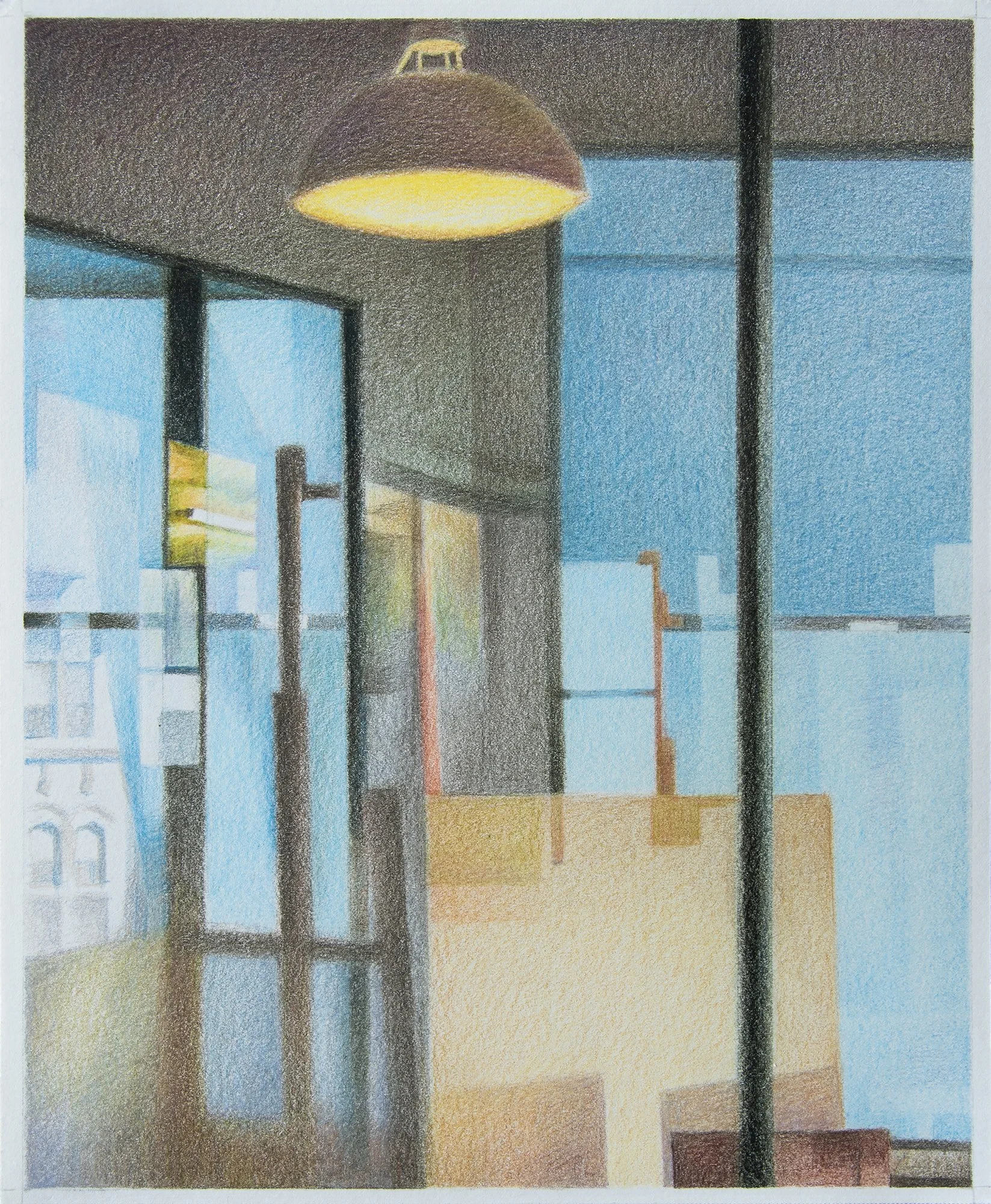 Fragmentary: Apparition, colored pencil on paper, 8 7/16" x 7", 2026