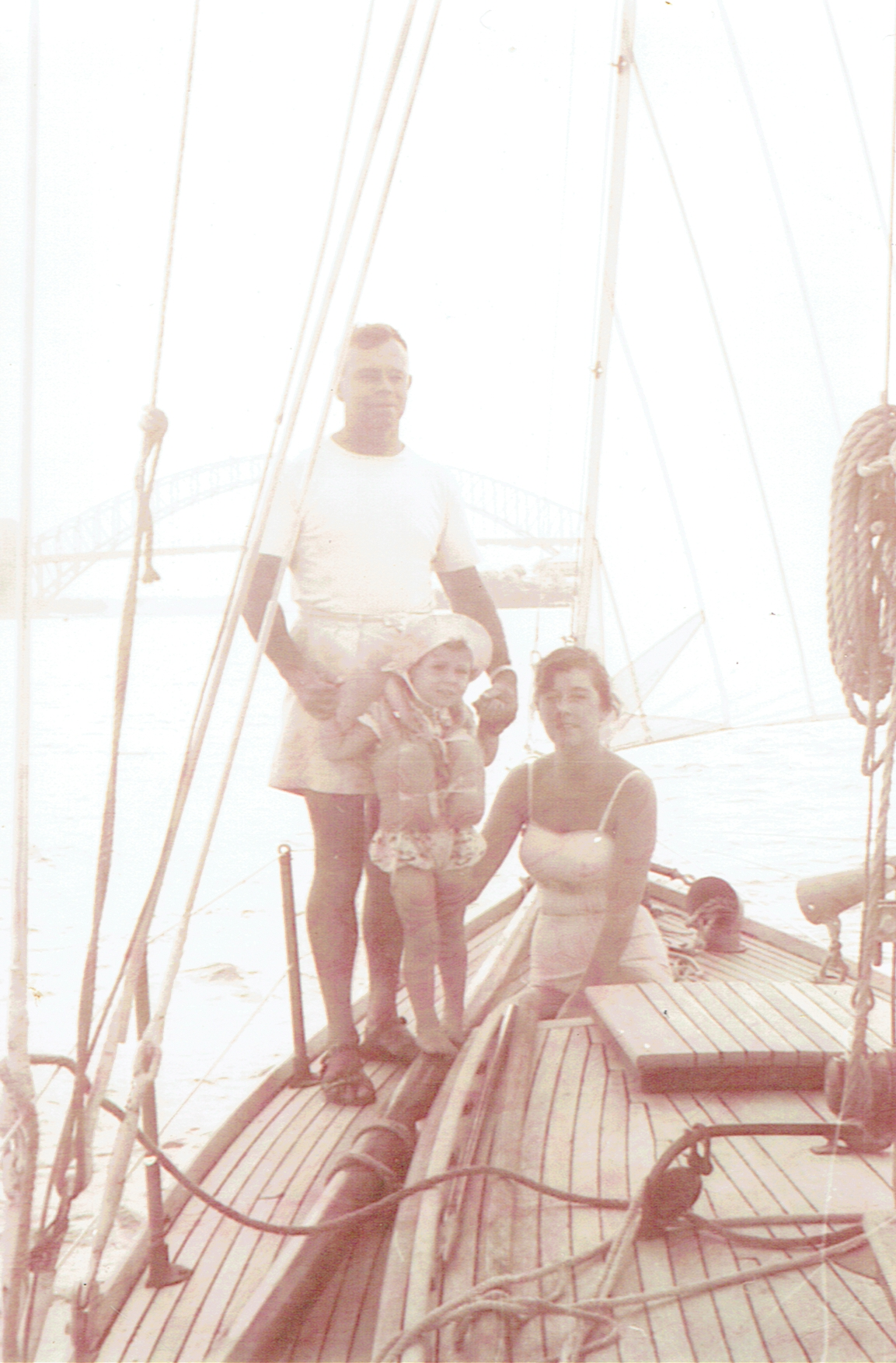 Jolly Roger in Harbour, Allen Sutton, Joan &amp; Kay