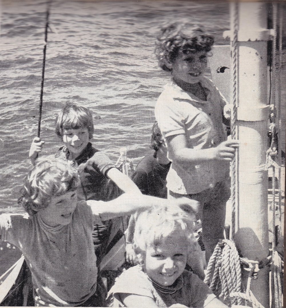 The four kids in the cockpit