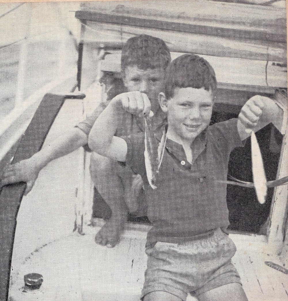 Bruce the youngest boy, was a keen fisherman