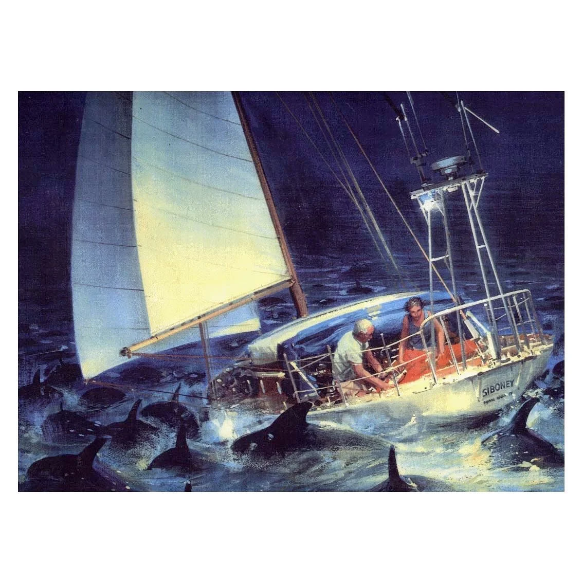 Back when we rally-goers encountered Bill, he was quite well known. He had just published a book about his great survival adventure (originally titled Our Last Chance, later reissued as 66 Days Adrift) and was a bit notorious in the cruising communit