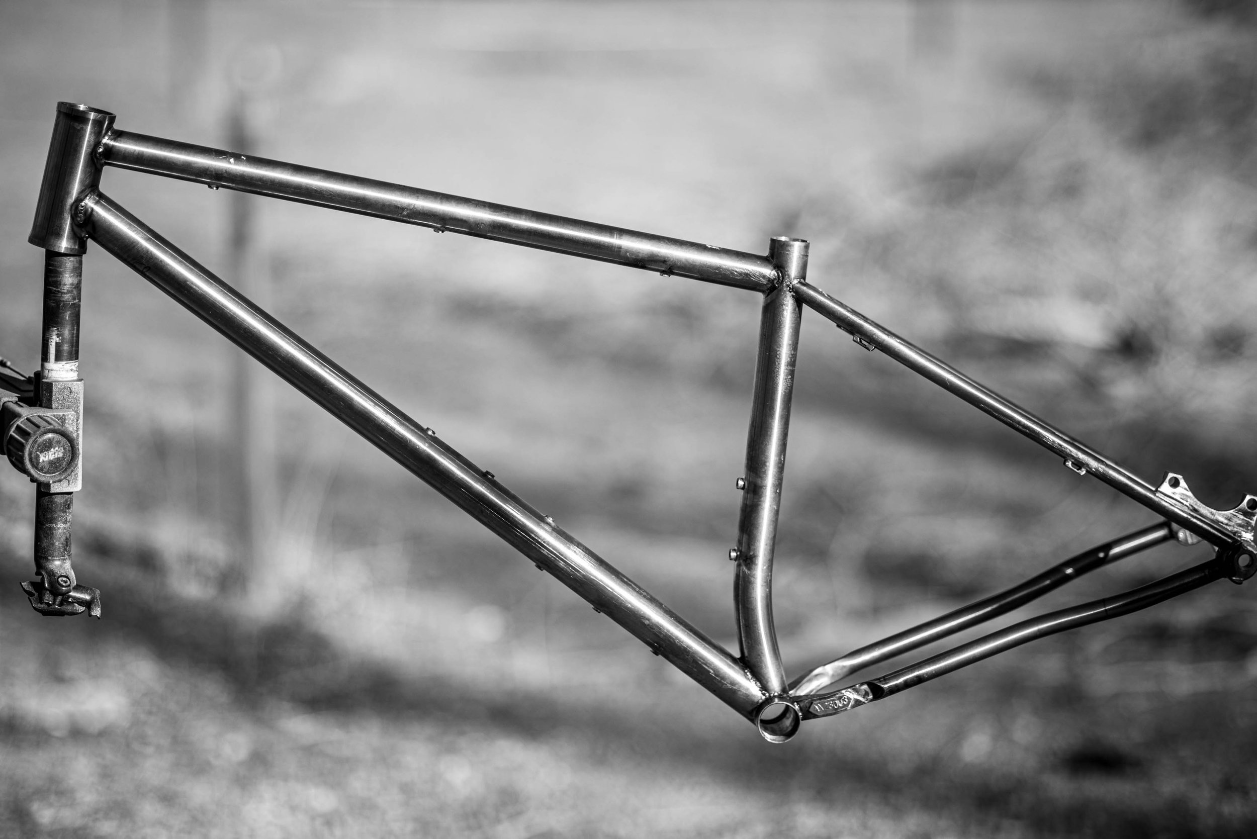 Raw frame, ready to abrasive blast