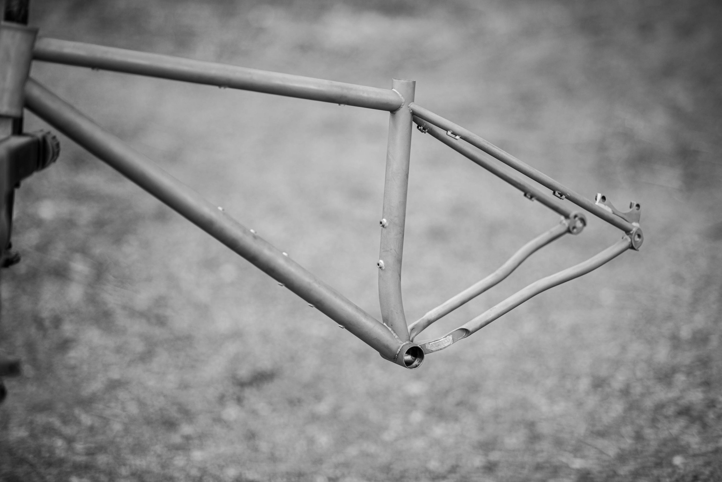 Raw frame, blasted and ready for paint
