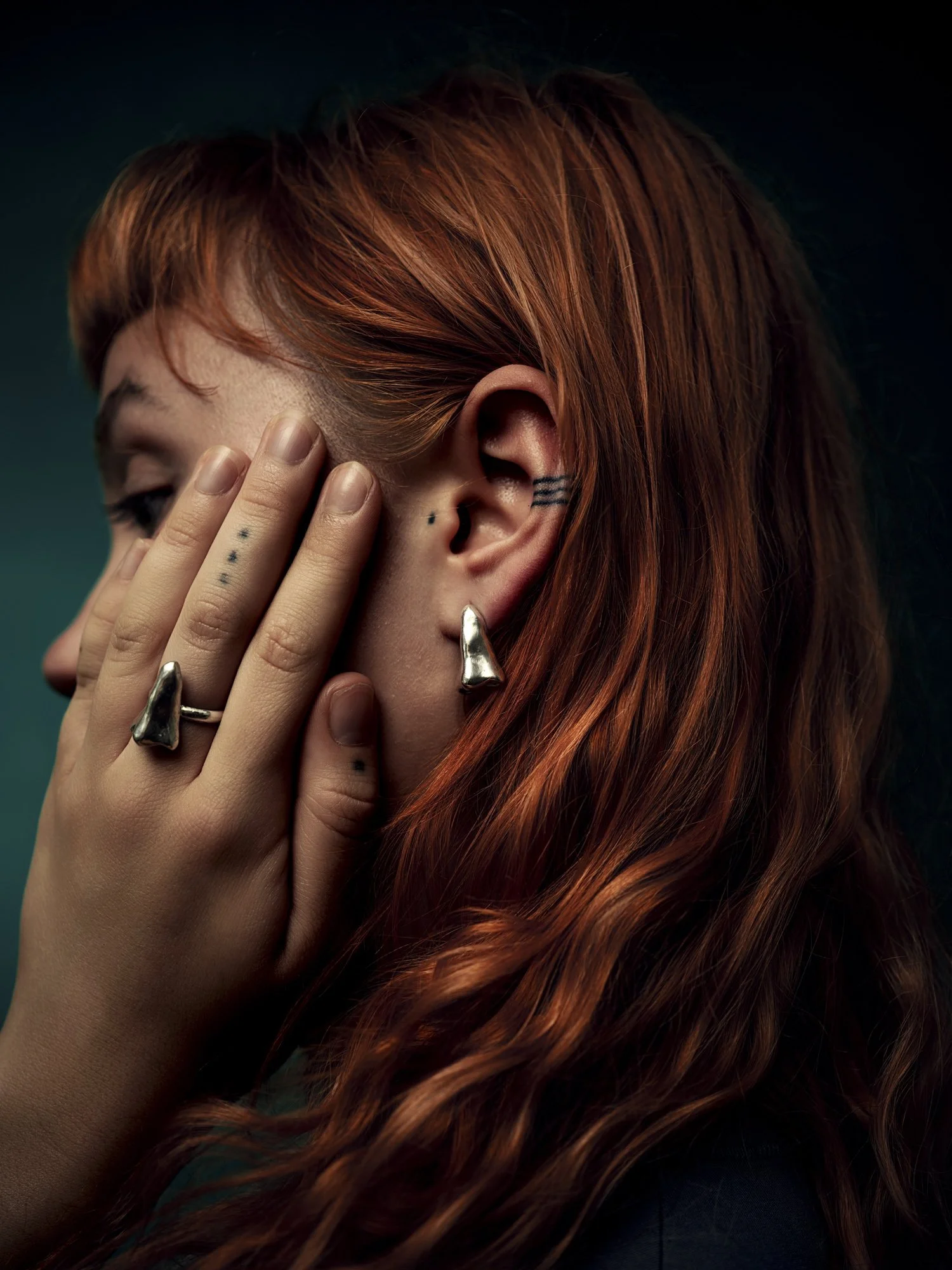 Under Your Nose Earrings Studs