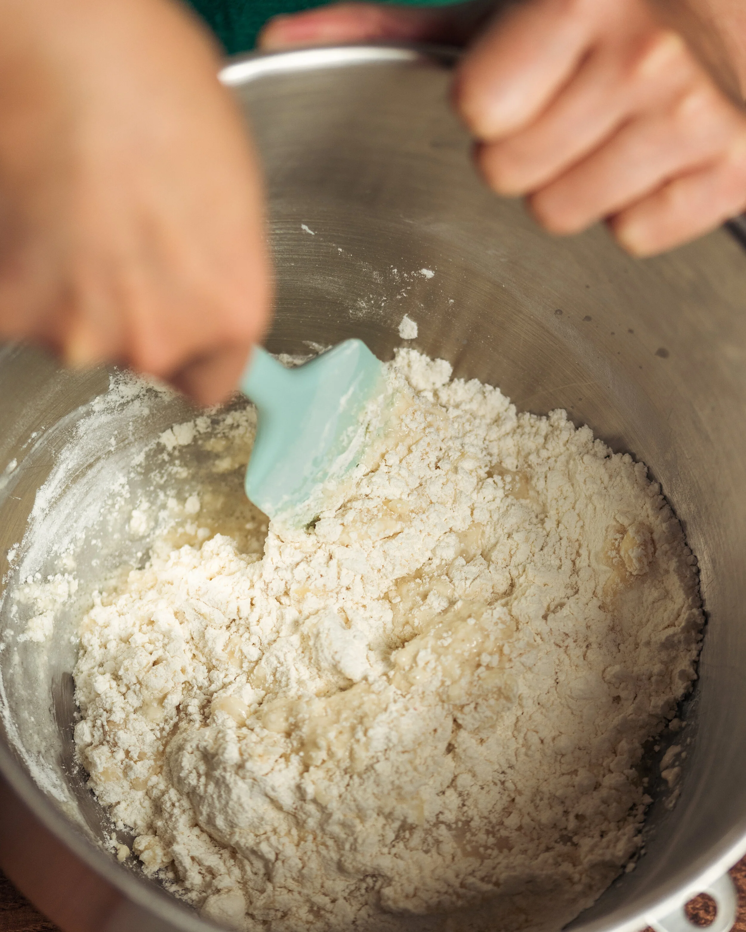 Add wet ingredients.