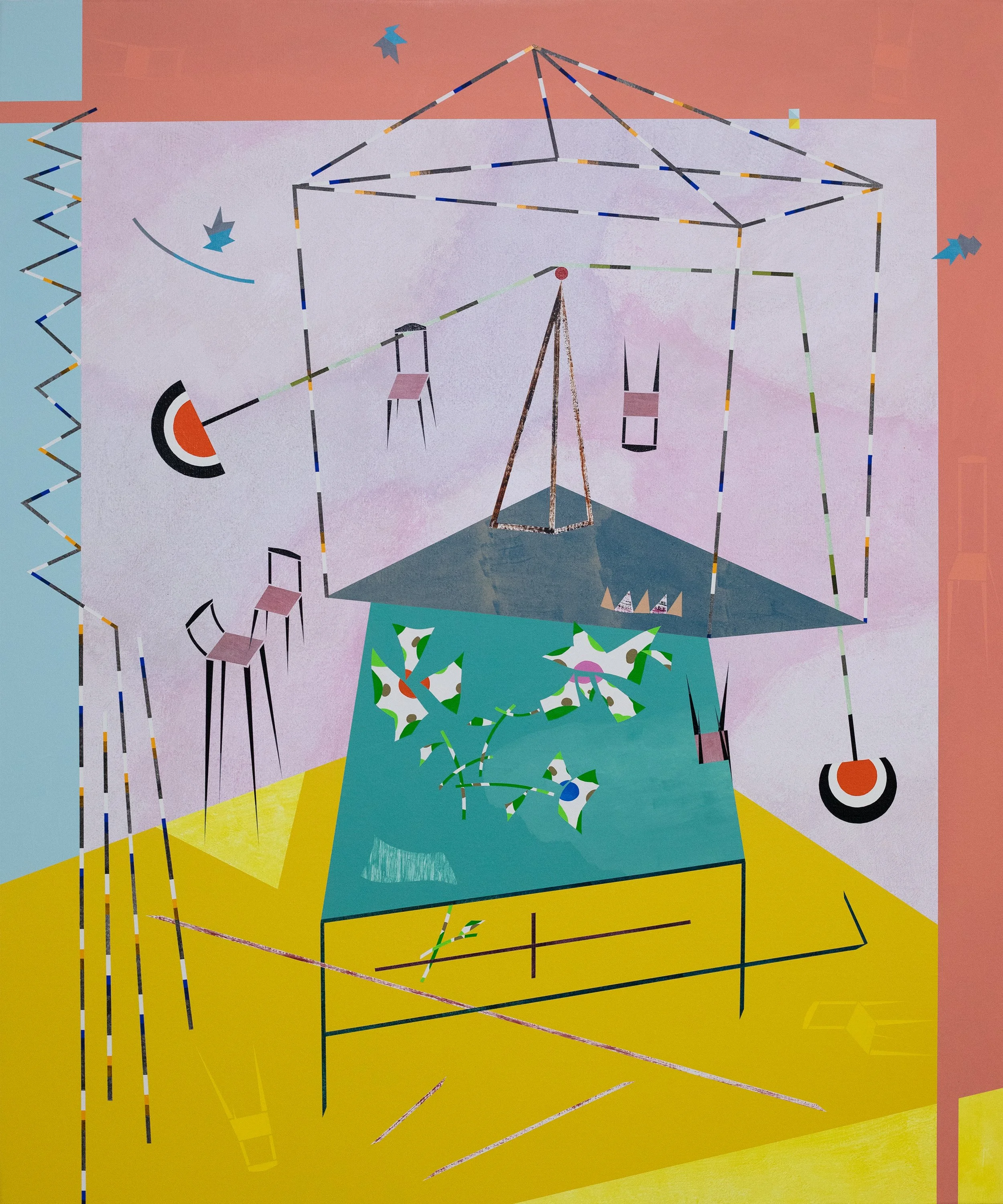 Flower V, 120x100 cm, Acrylic on canvas, 2025.
