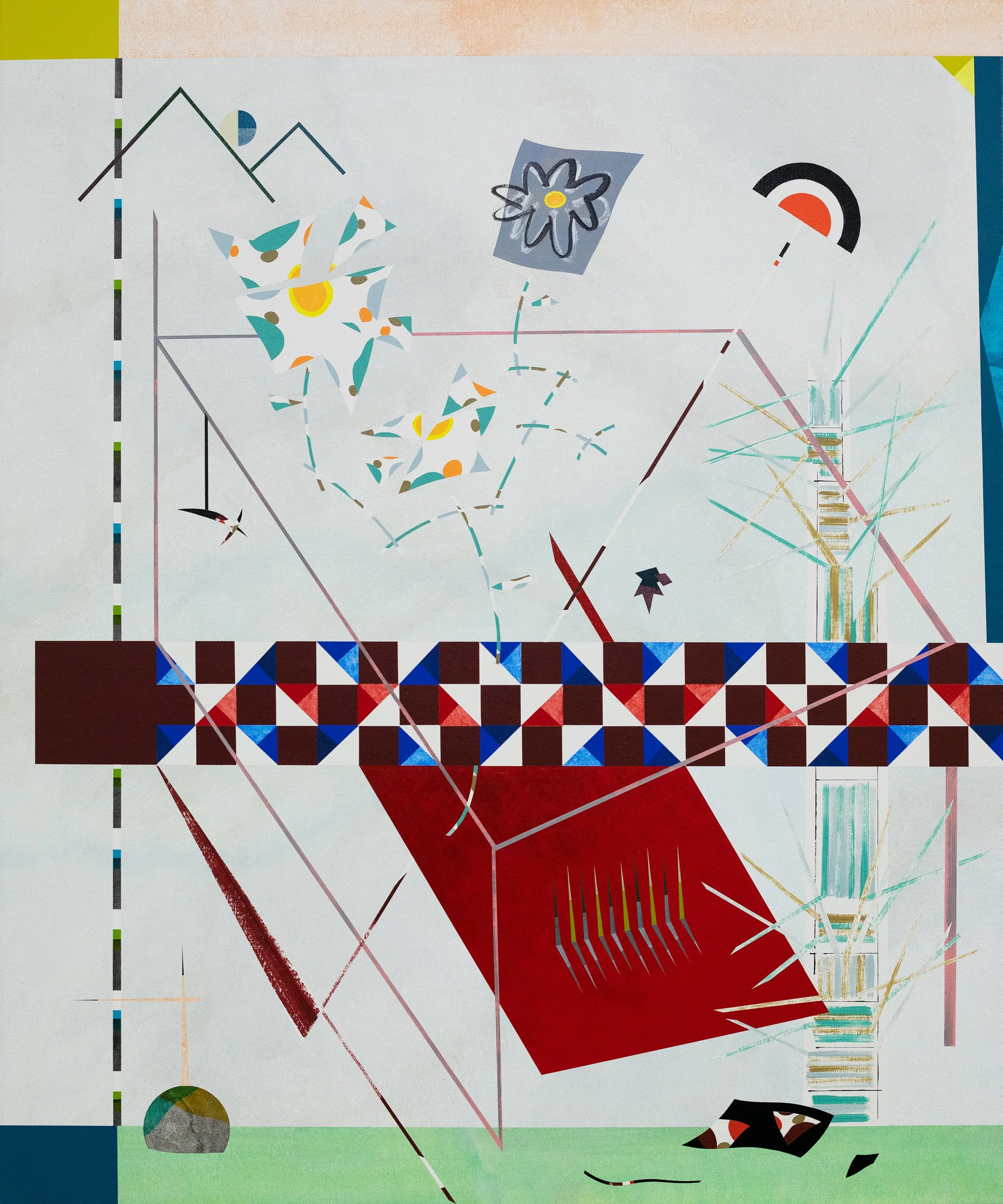 Flower II, 120x100 cm, Acrylic on canvas, 2025.
