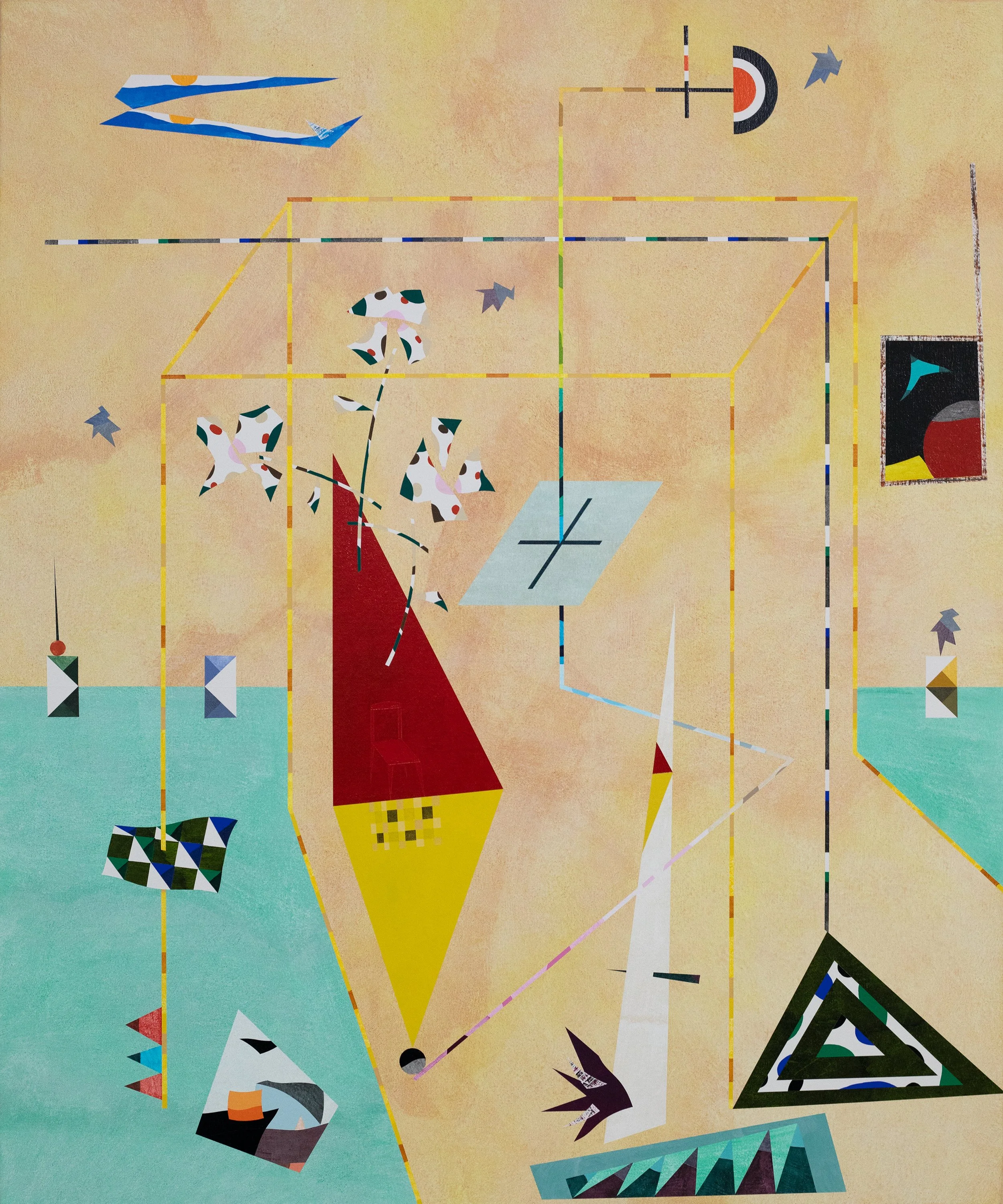 Flower VI, 120x100 cm, Acrylic on canvas, 2025.
