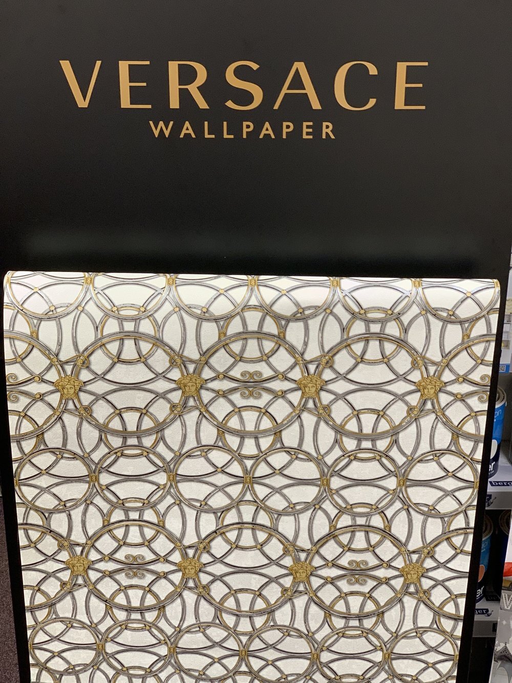 Versace IV - La Scala Del Palazzo Silver/Grey & Gold Wallpaper | Versace  Luxury Designer Wallpaper - Genuine Versace | Home Decor Hull Limited