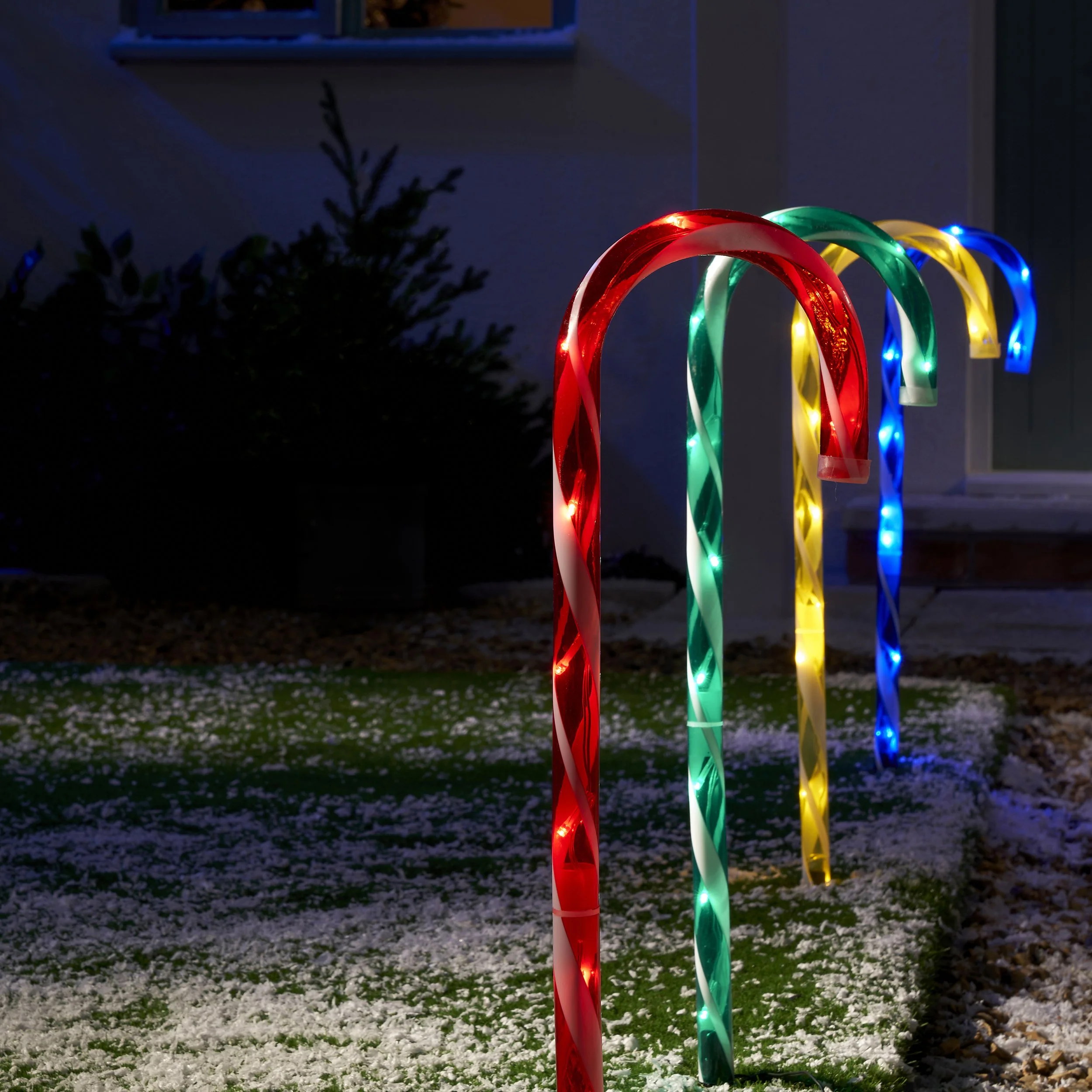 Light Up Multi coloured Candy Canes Home Interiors Clocks, Mirrors