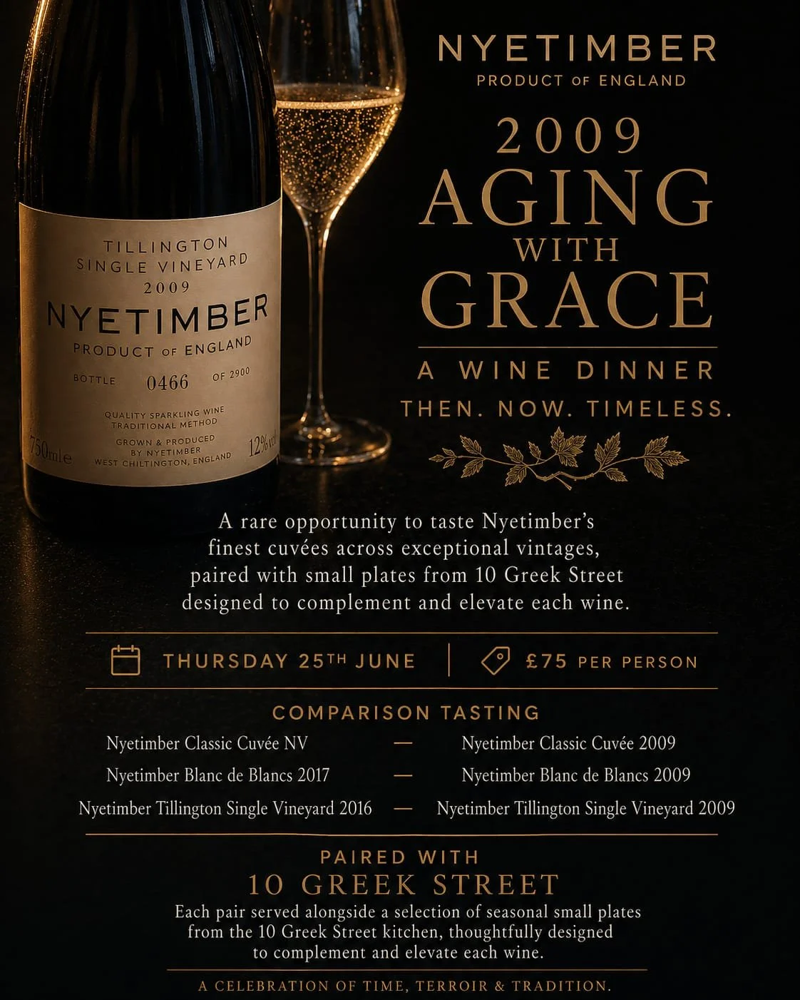 Masterclass with Nyetimber: Aging with grace – comparing newly released cuvées with their beautifully matured counterparts.
