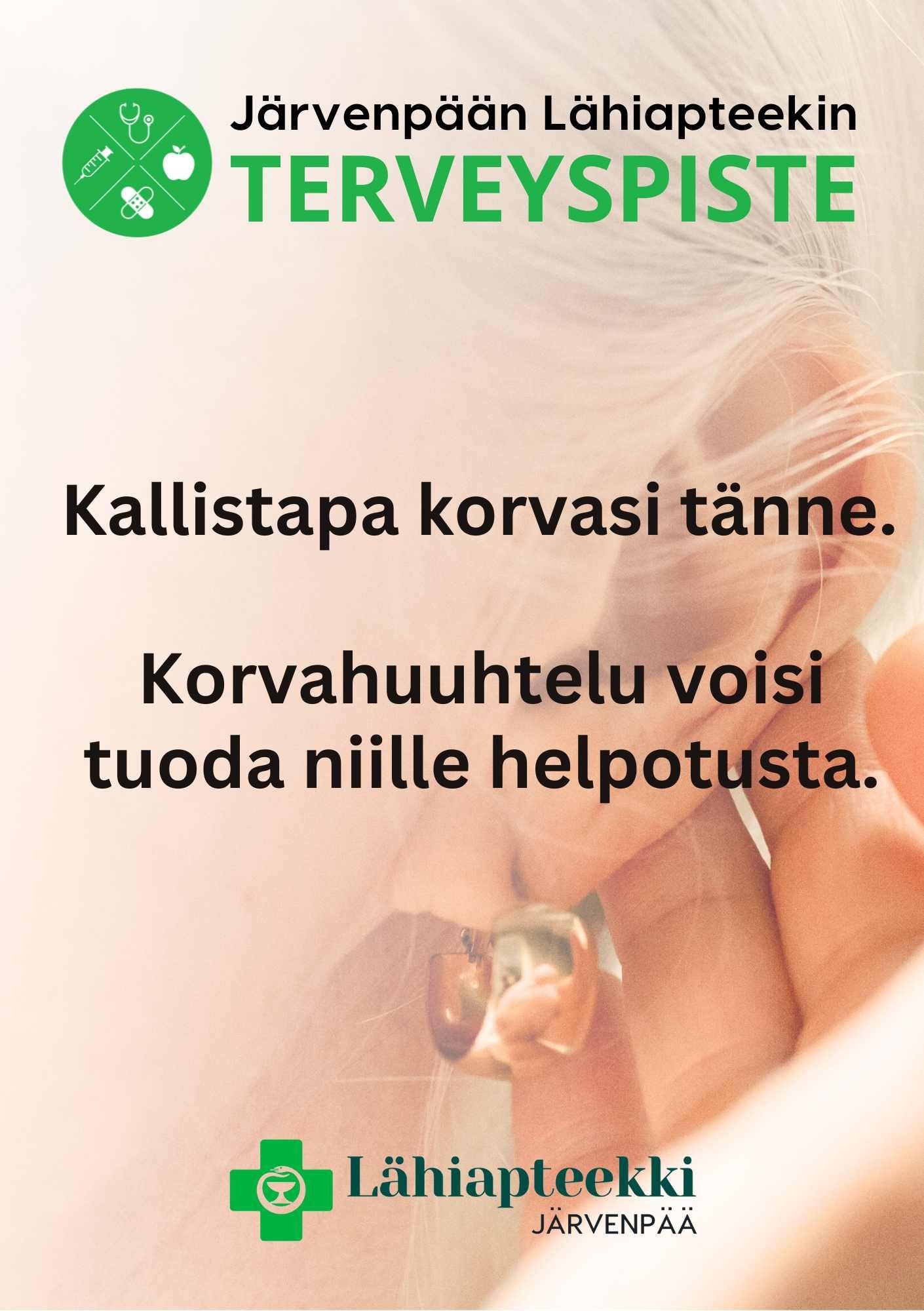 Terveyspisteemme palvelut esittelyssä:  korvahuuhtelu