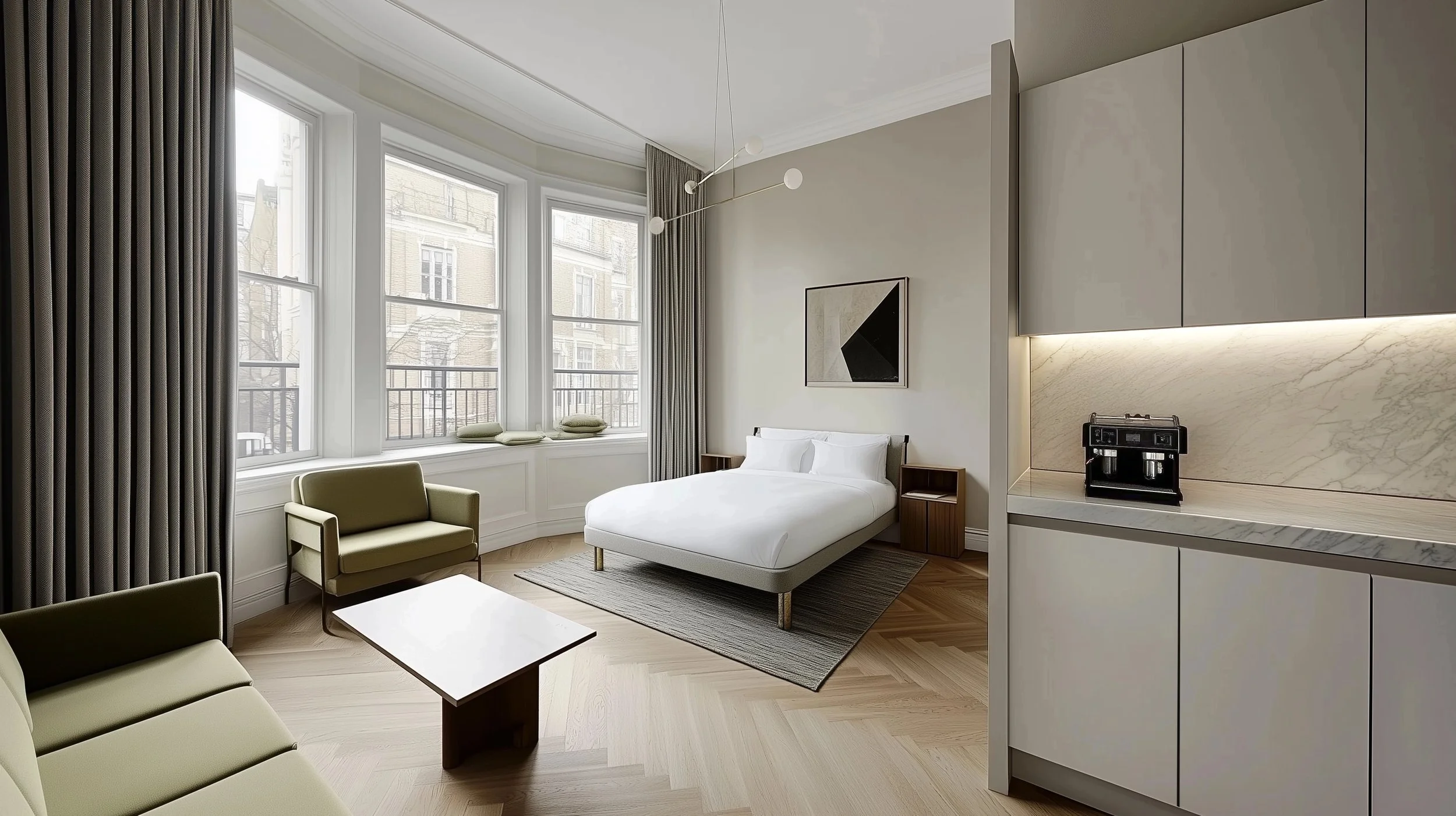 Hotel room internal CGI