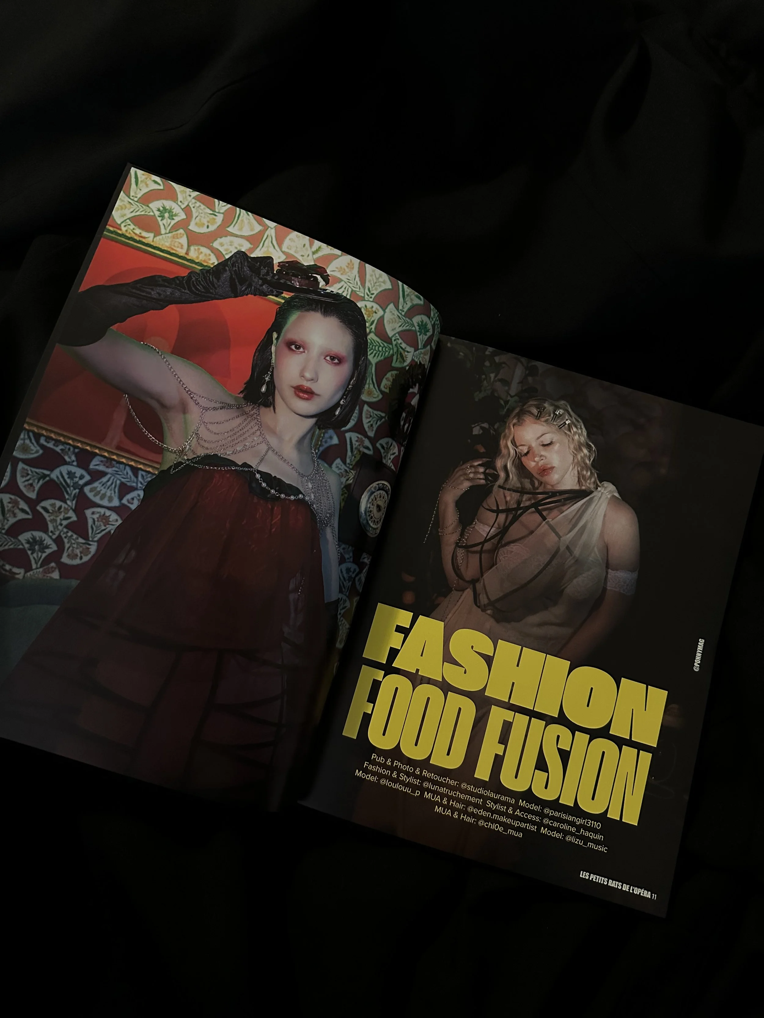 Printed Editorial "Fashion Food Fusion"  published on Ponny 039 Issue "Les Petits Rats de l’opéra" - (MEX) - DEC 2024