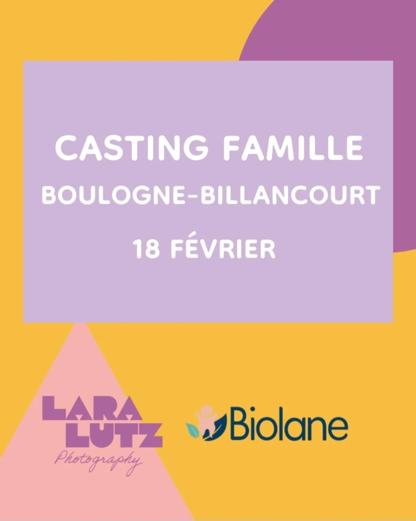 Nouveau shooting avec @biolane 🤗📸

📍 Boulogne Billancourt 

🗓 Mercredi 18 f&eacute;vrier 

↪️ Nous recherchons des b&eacute;b&eacute;s avec papa ou maman 

- 1 b&eacute;b&eacute; env. 4 kg , taille couche 1 et 2 
- 1 b&eacute;b&eacute; env. 8kg ,
