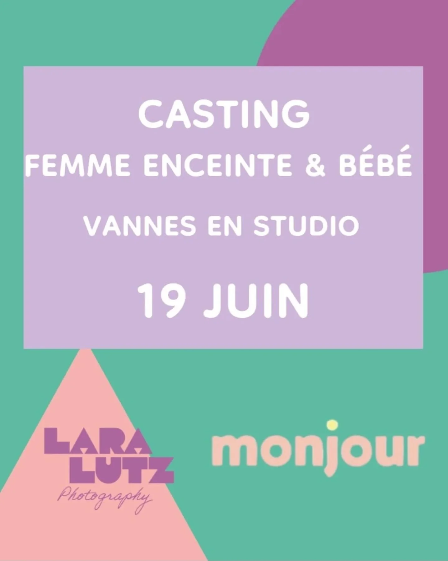 Nouveau shooting pour @monjour.care 🤗📸

📍Vannes , studio de Lara 

🗓 Vendredi 19 juin 

Nous recherchons ⤵️

- 1 femme enceinte entre 6 et 8 mois 
- 1 jeune maman avec son b&eacute;b&eacute; 

Voici le lien pour candidater ⤵️
https://www.laralutz
