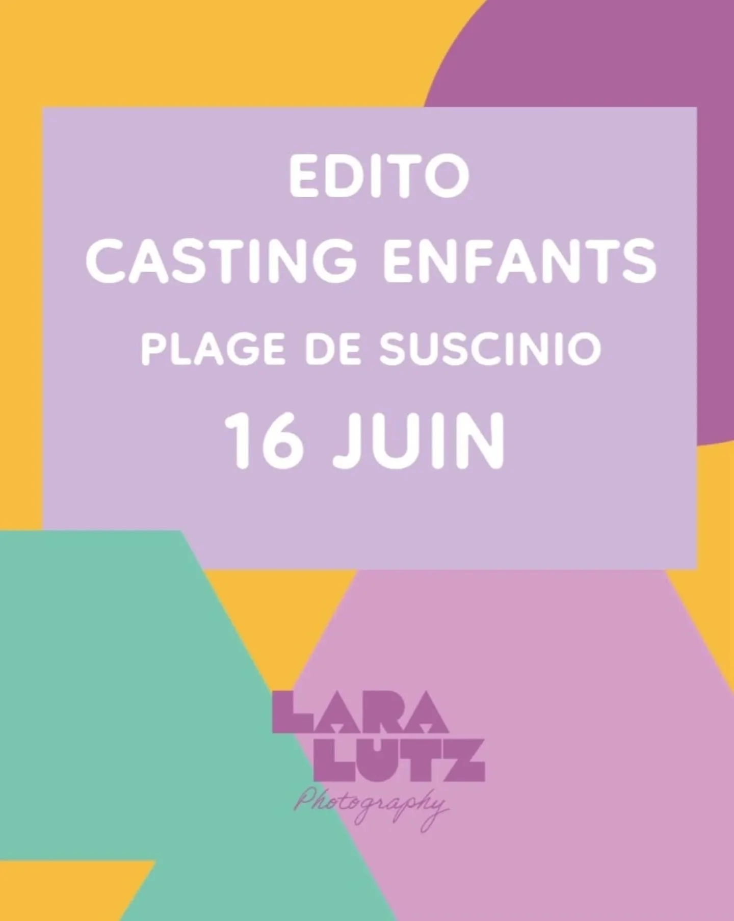 Nouvel Edito pour l'&eacute;quipe de Lara Lutz 📸

📍Mardi 16 juin , apr&egrave;s l'&eacute;cole,  de 17h30 &agrave; 19h30

🗓 Plage de suscinio