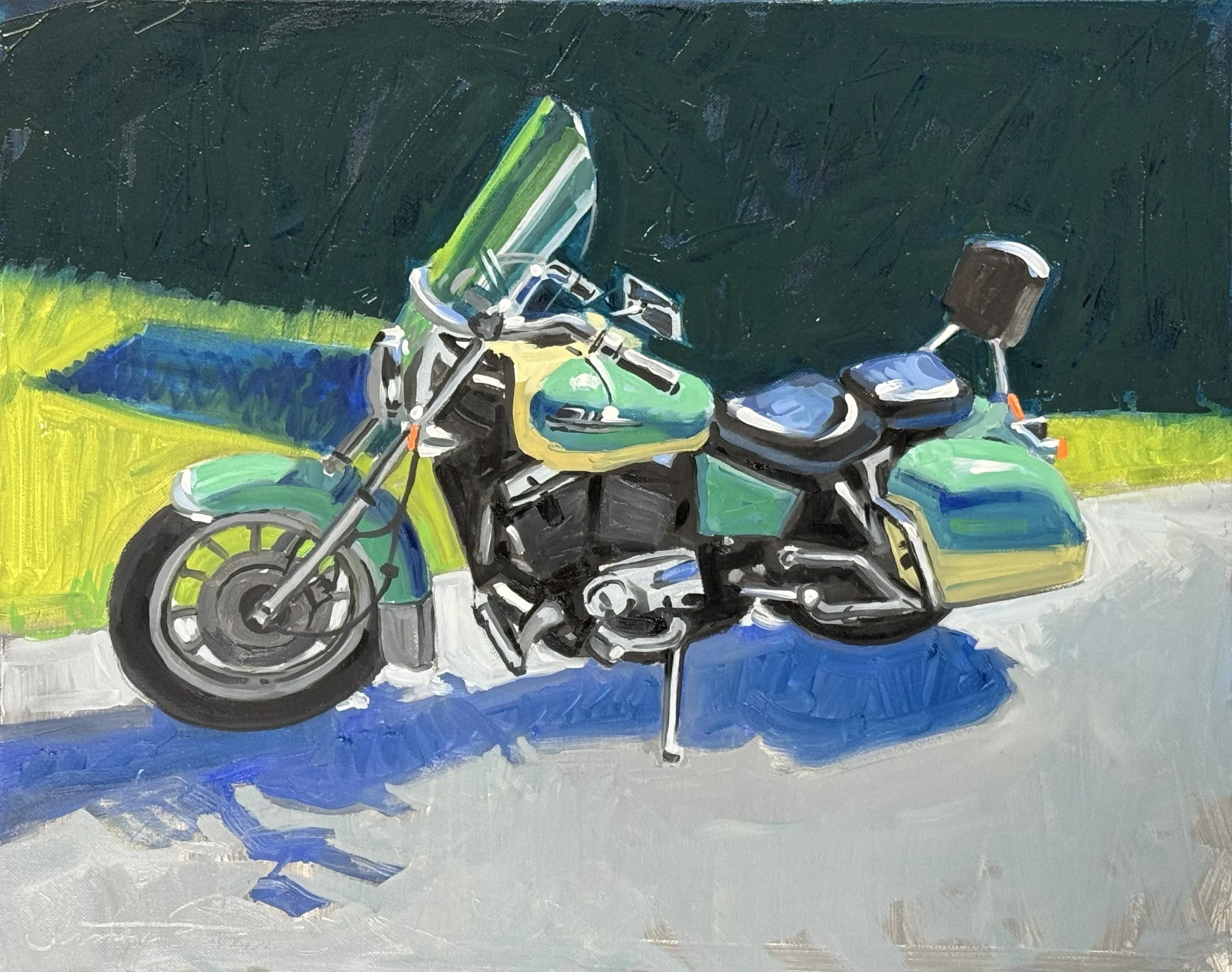 Christopher Peterson Harley In Teal 16x20 $675.jpg