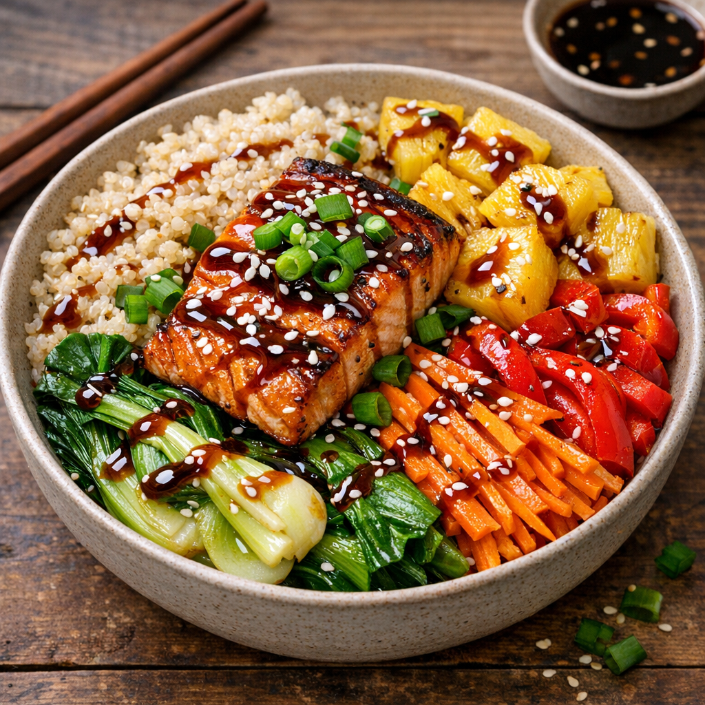 Salmon Glazed Teriyaki Bowl