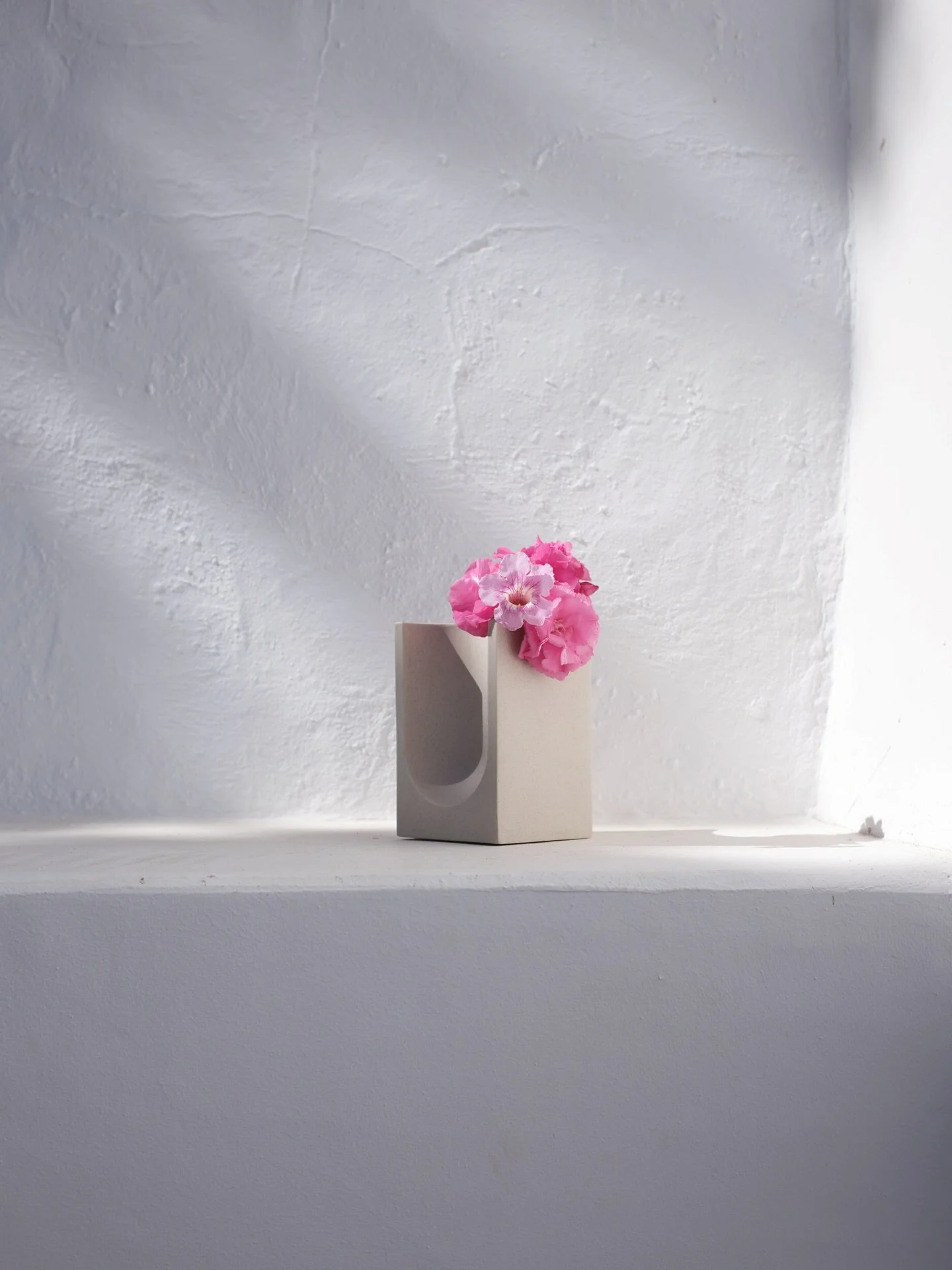 It&rsquo;s the season of pink 🌸

This was a minimalist arrangement we created with bougainvillea and a single trumpet flower at our @ensohouse residency last year. 

#pinkflowers #artresidency #minimalfloraldesign