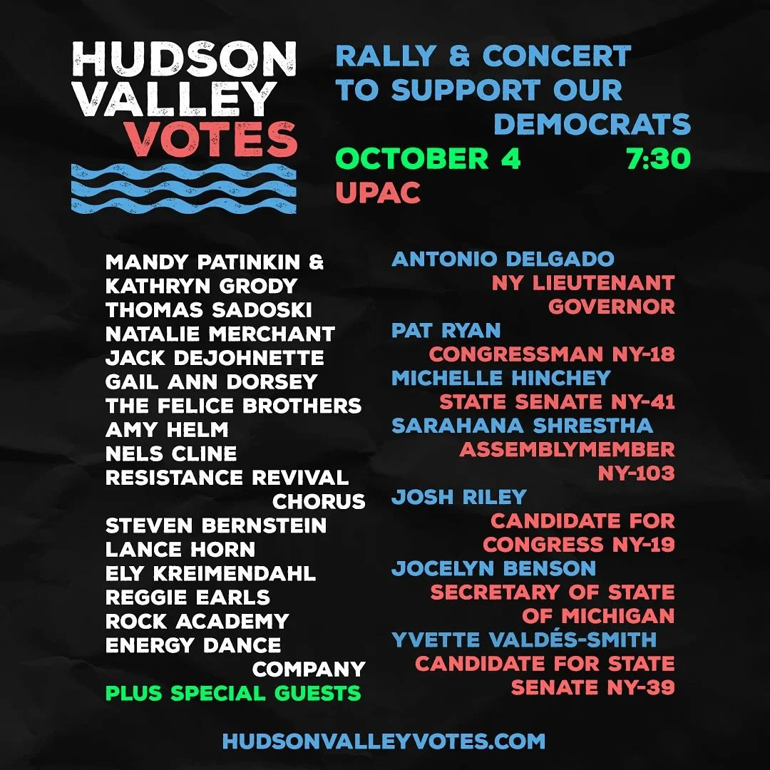 Rowan Woodwork is grateful to be partnering with @hudsonvalleyvotes for a 2024 Rally and Concert to Get Out The Vote! Join us Friday, October 4 at UPAC Kingston for an epic evening of music and excitement! @mandypatinkin , Kathryn Grody, @nataliemerc