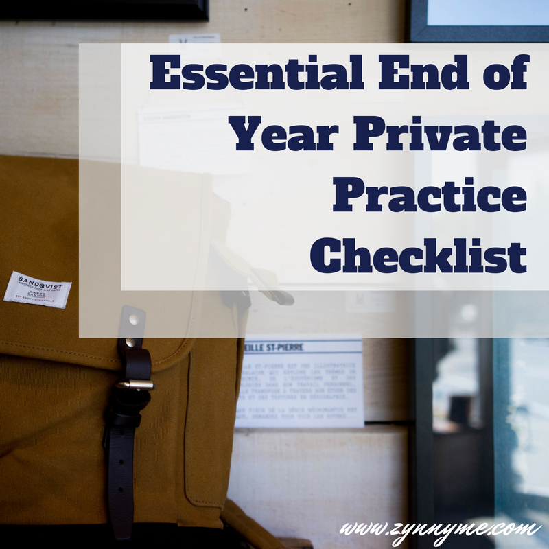 Essential End of Year Private Practice Checklist