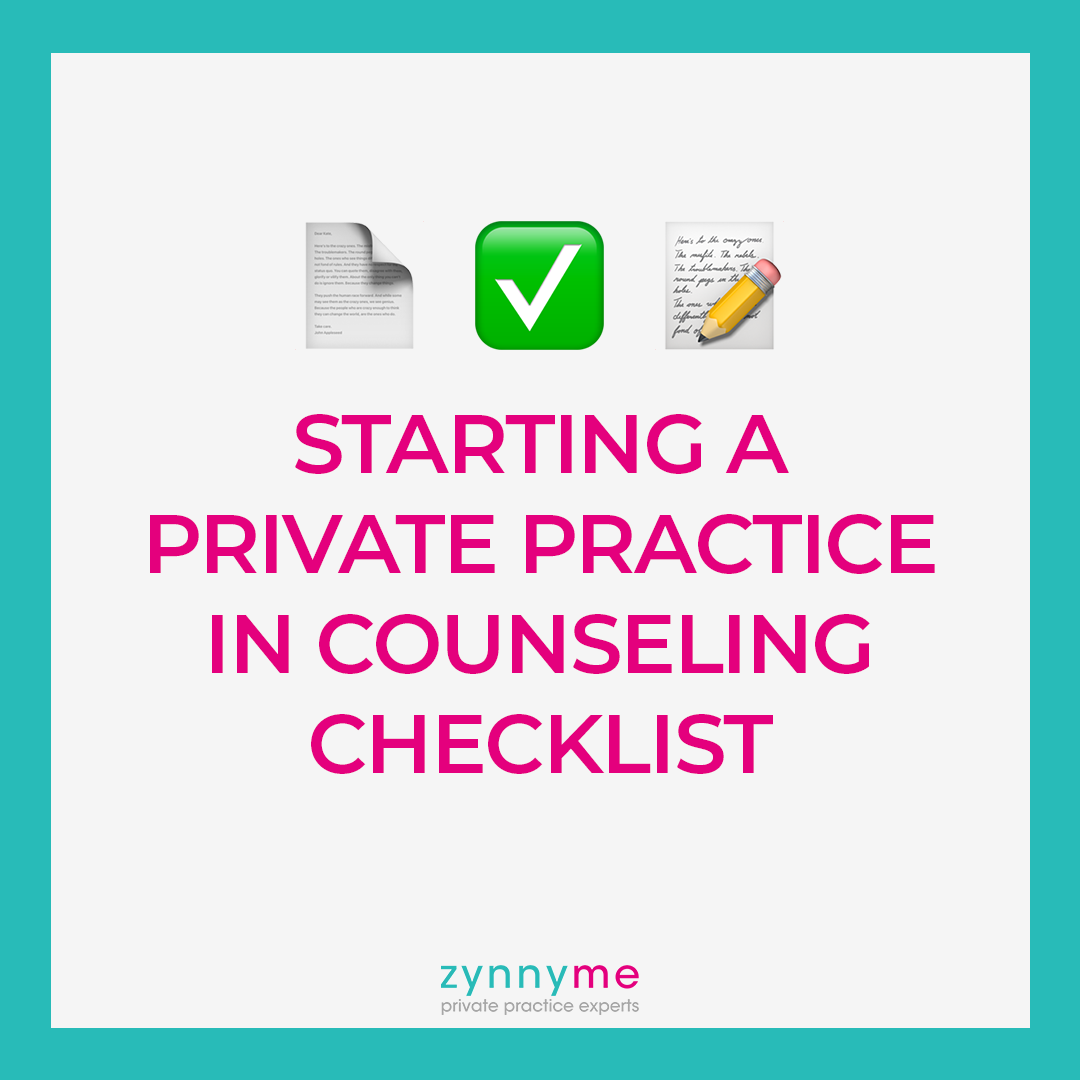 Starting a Private Practice in Counseling Checklist
