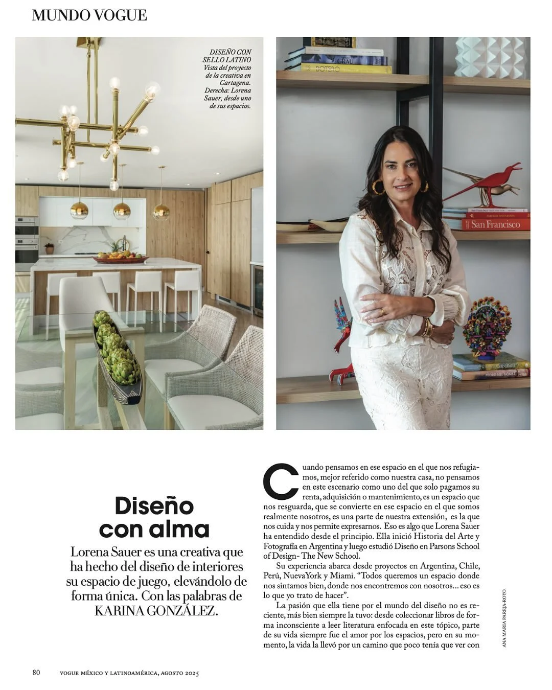 Emocionada y profundamente agradecida de ver mi trabajo y filosof&iacute;a de dise&ntilde;o, &ldquo;Dise&ntilde;o con alma&rdquo;, destacada en las p&aacute;ginas de @voguelatam ✨

Este proyecto fue un verdadero acto de amor: un espacio con alma, cal