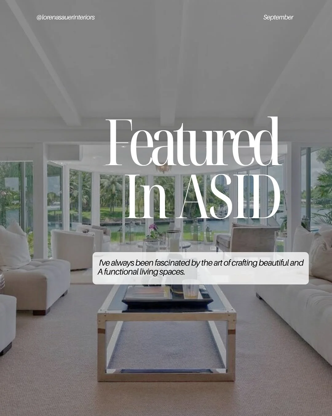 From Argentina to New York, from lawyer to interior designer&mdash;every step has been about crafting timeless spaces that reflect the people who live in them. Honored to be featured in ASID this month 🤍✨ #InteriorDesign #ASID #DesignWithPurpose&rdq