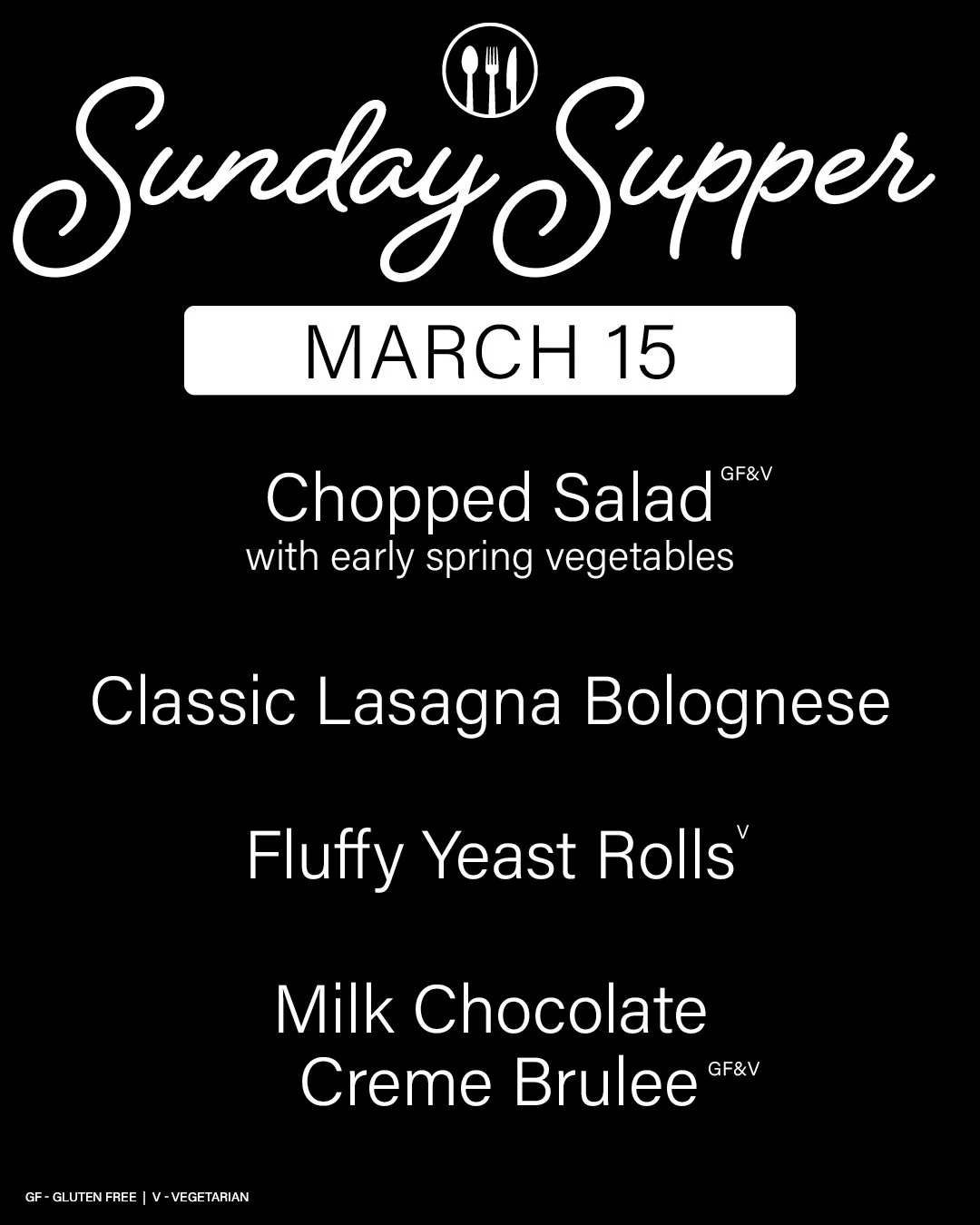 Sunday Supper - March 15