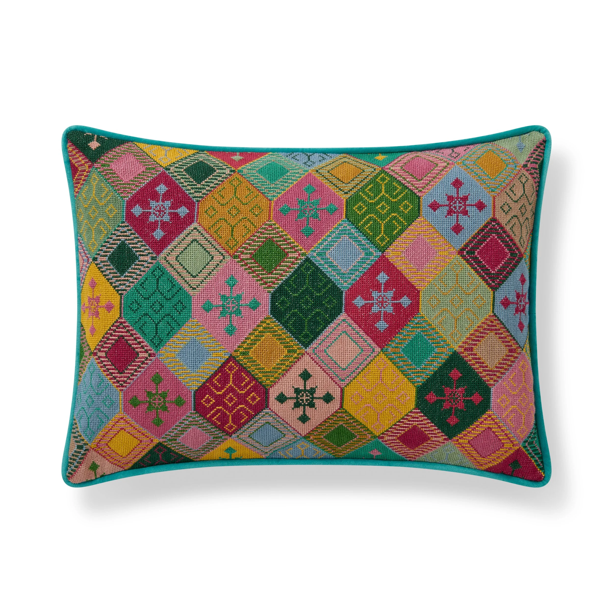Asal honeycomb hand-embroidered cushion cover