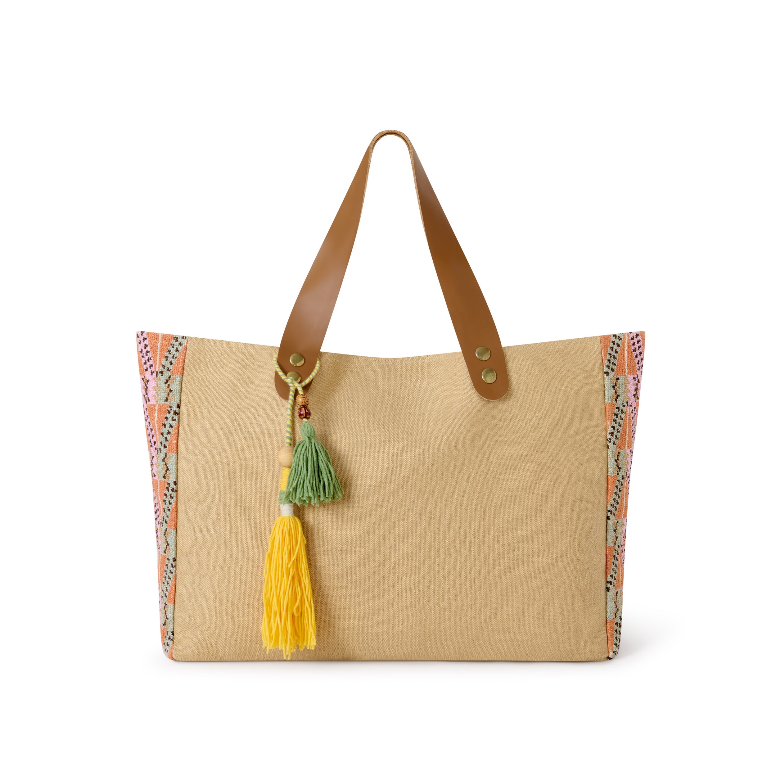 Sumayya hand-embroidered bag - triangles