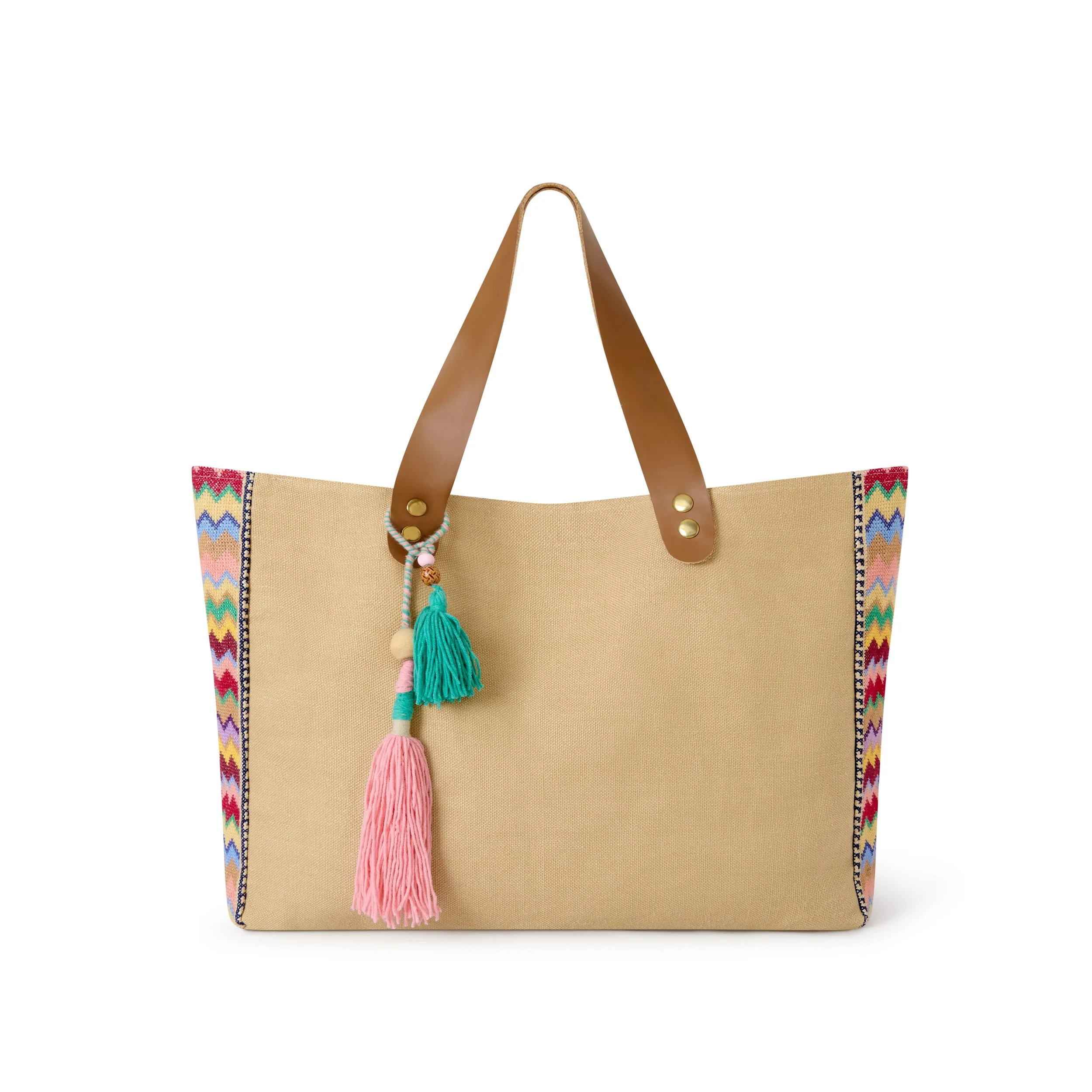 Sumayya hand-embroidered bag - zigzags