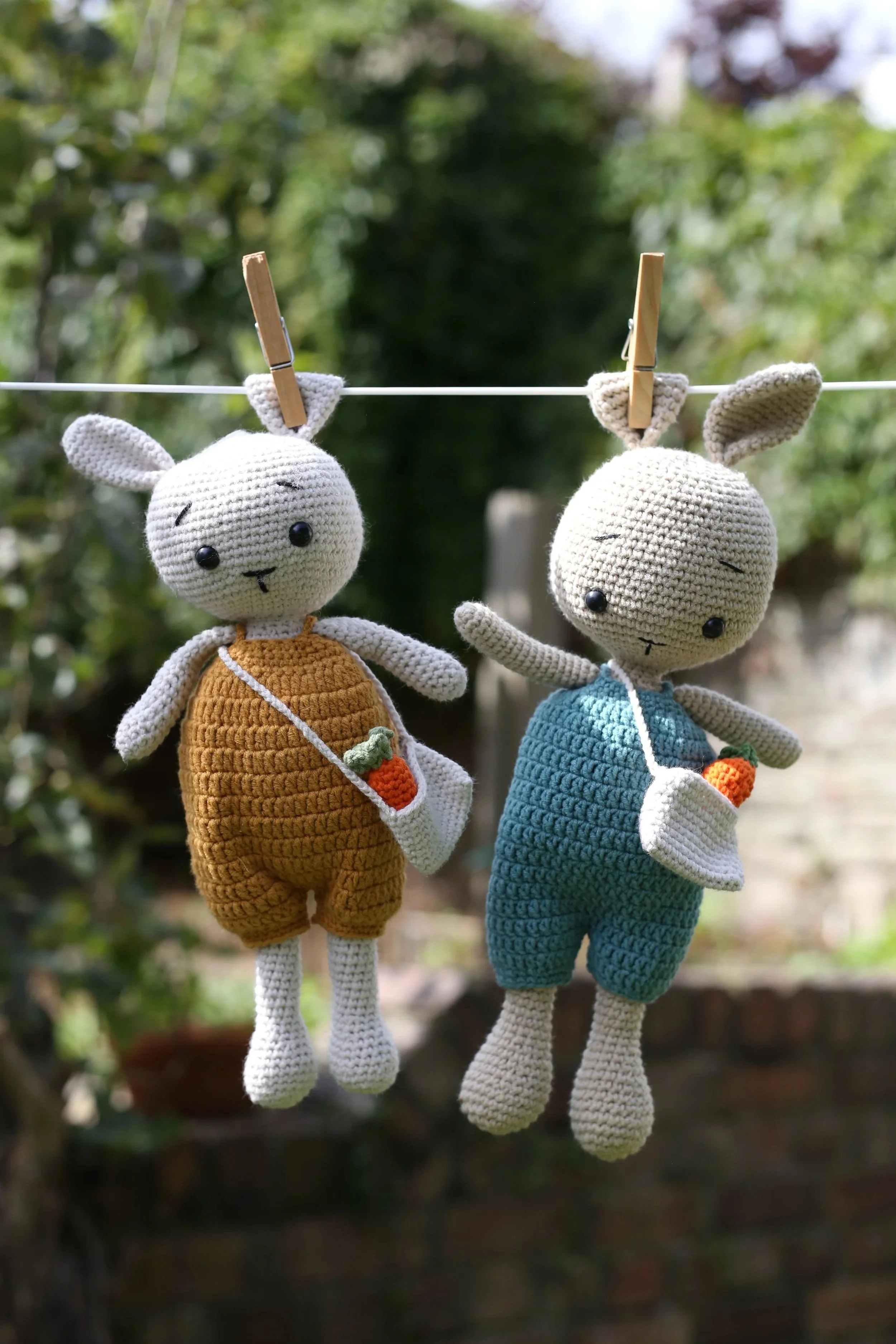 Handmade crochet rabbits
