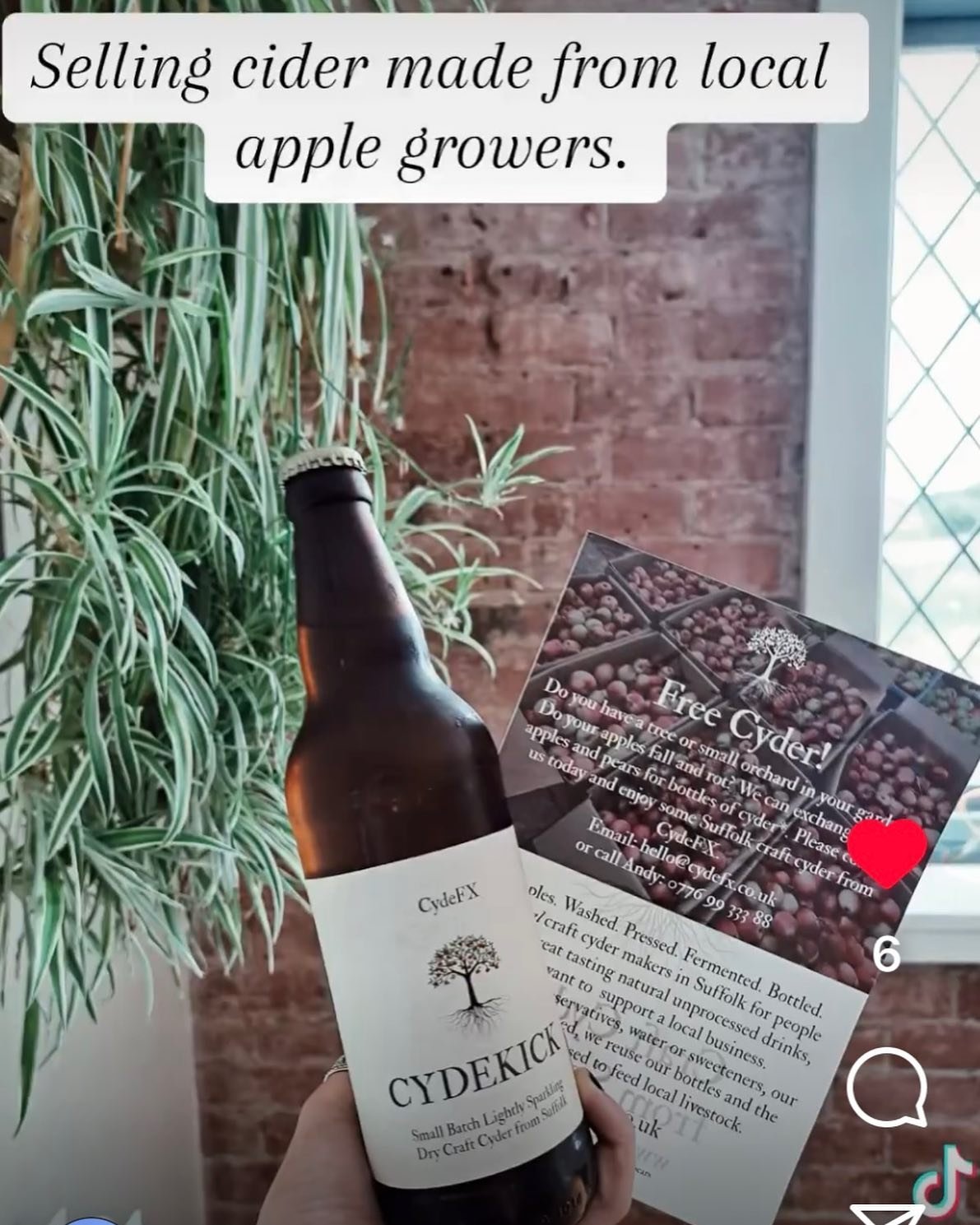 We do like it when one (@crosskeys_pub_ ) of our customers includes us in a reel or post. Especially when we work with them, creating something special just for them, benefiting from referrals for more apples, or just following their ideals. This is 