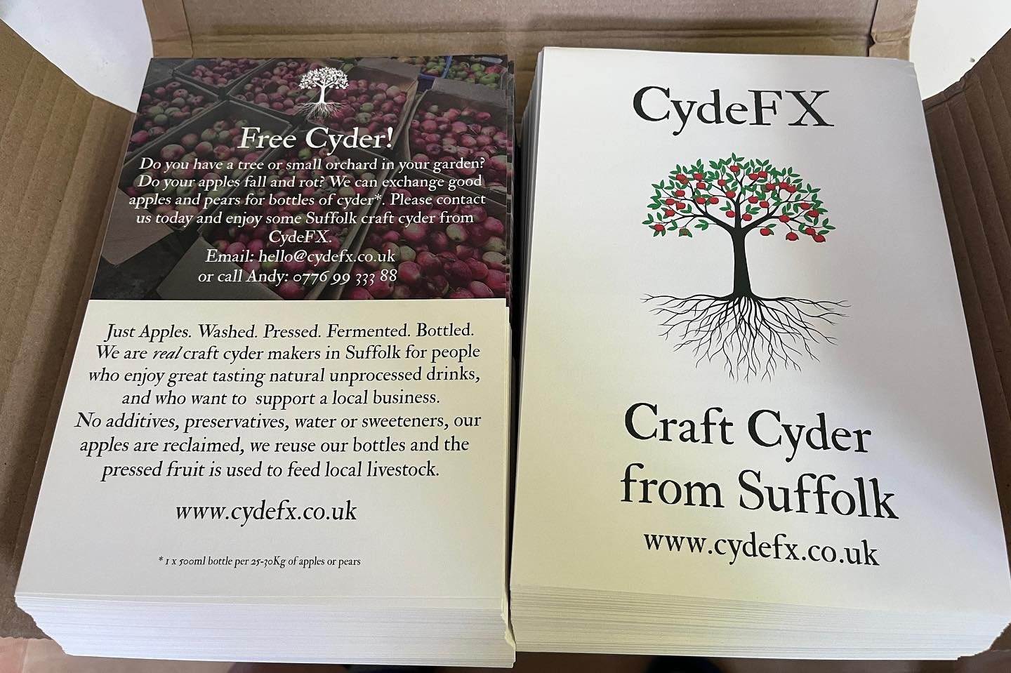 We want your apples! Have I said that before? It will be a common theme. We now have some flyers - we&rsquo;ll be dropping a few off to our stockists this week and next.
.
.
.
.
#realcider #craftcider #cider #cydefx