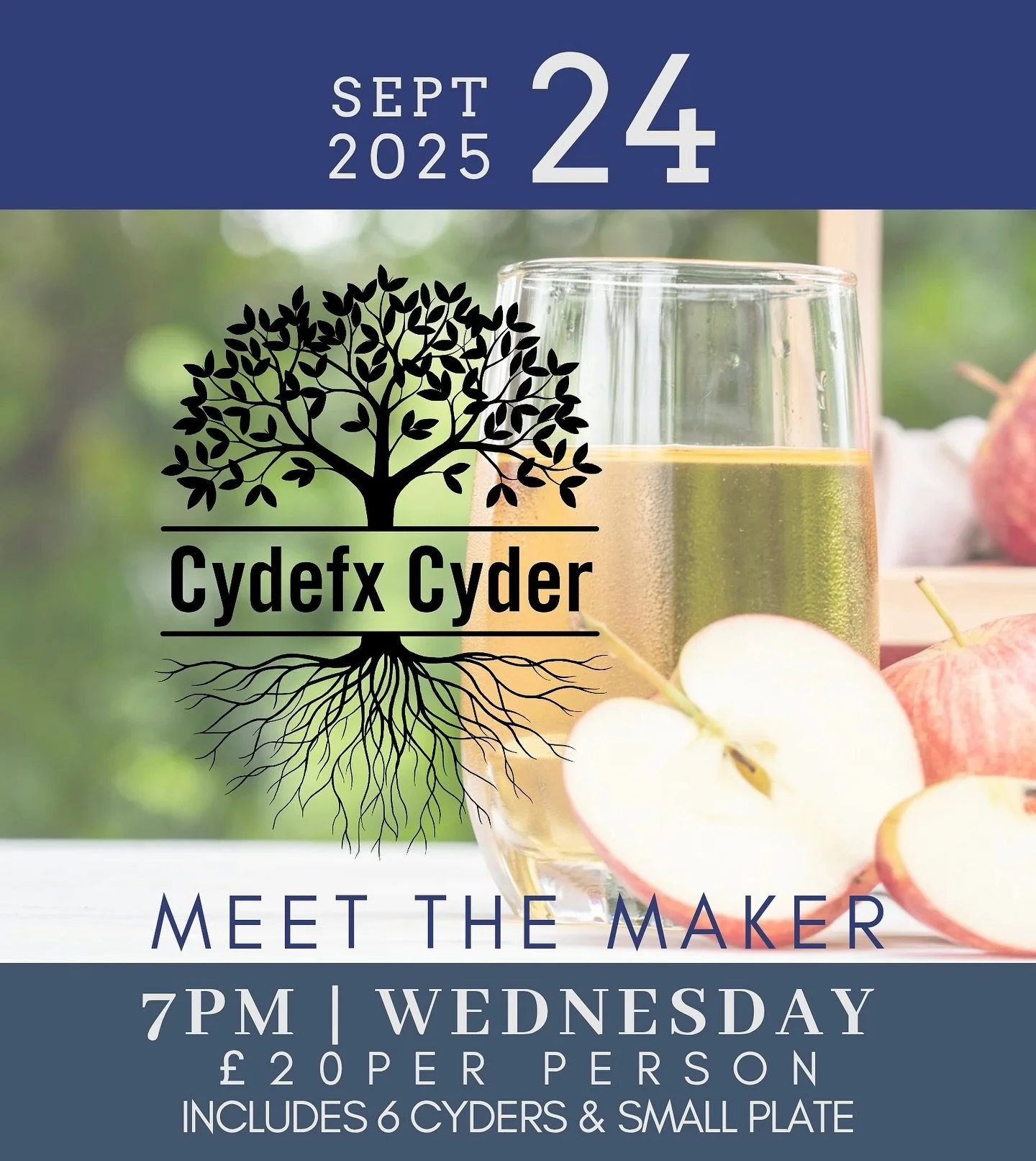 A date for your diary! If you like craft cyder then why not get in touch with @arborhouseipswich and register for our tasting session. We&rsquo;re offering all cyder, pyder and perry with a short talk on apples and fermentation. 
.
.
.
.
#craftcider 