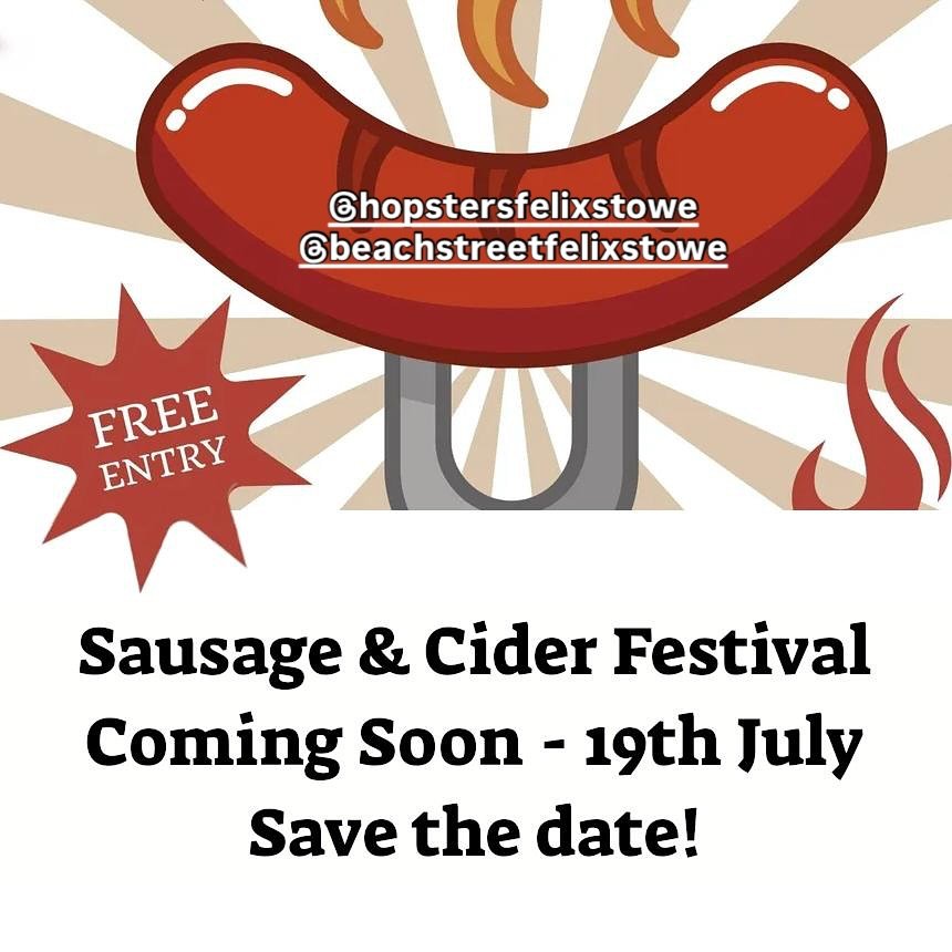 If you fancy trying our Cyders, Perry and Pyder from a bag-in-box (still, not sparkling) there will be no less than seven (7) different varieties to choose from at the Sausage &amp; Cider festival at Beach Street, Felixstowe! Thanks Ed and the team a