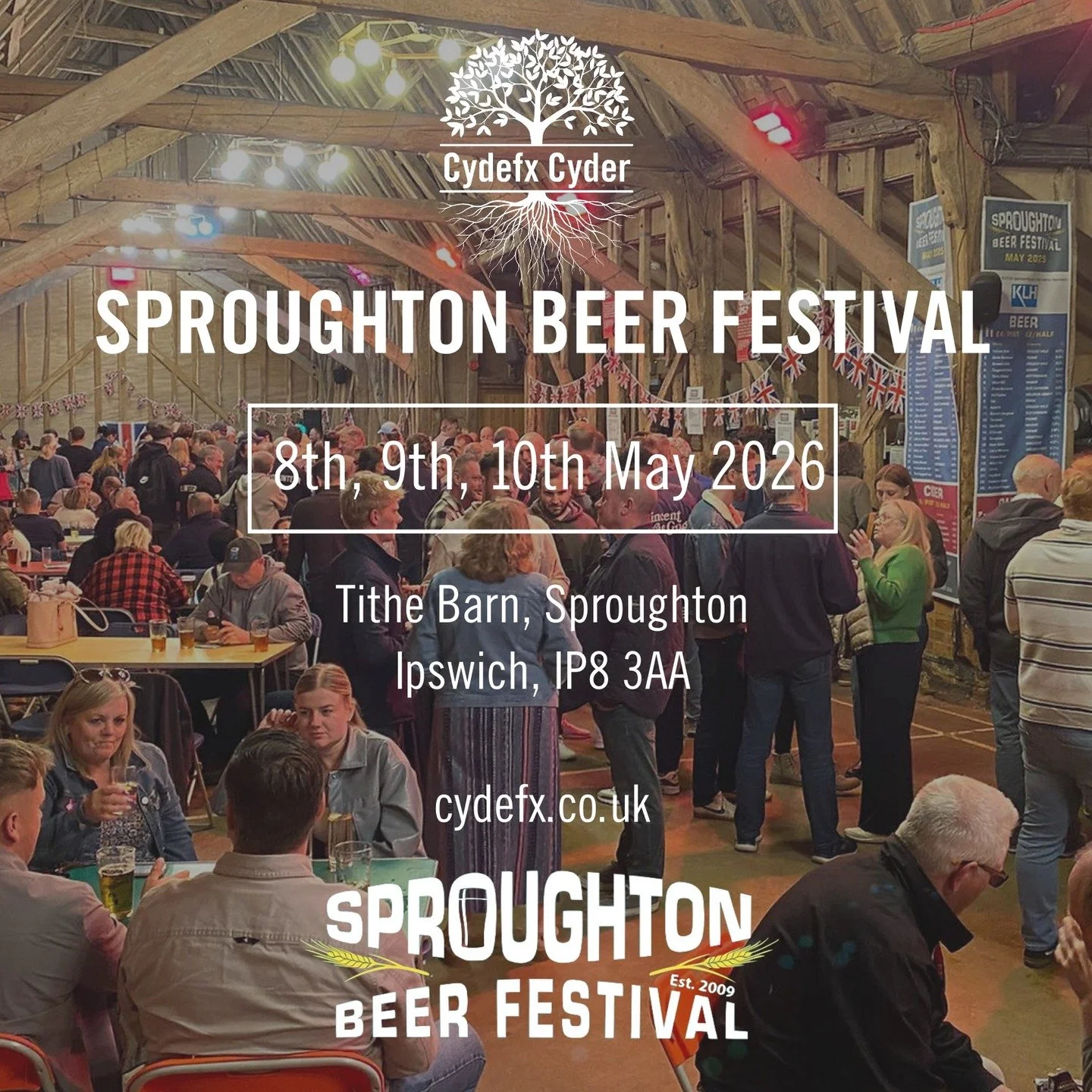 If you're not doing anything Friday/Saturday/Sunday 8-10 May then why not pop down to the Sproughton Beer Festival and enjoy some of our lovely IPSWICH CYDER on tap. It's our first outing for the 2025 production and this year it's even better! #suffo