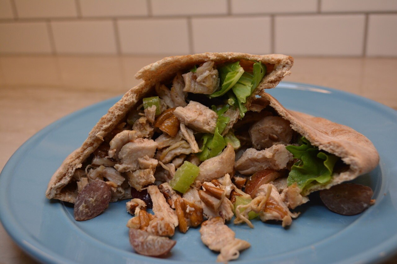Simple Chicken Salad with Fancy Shelled Pecan Halves