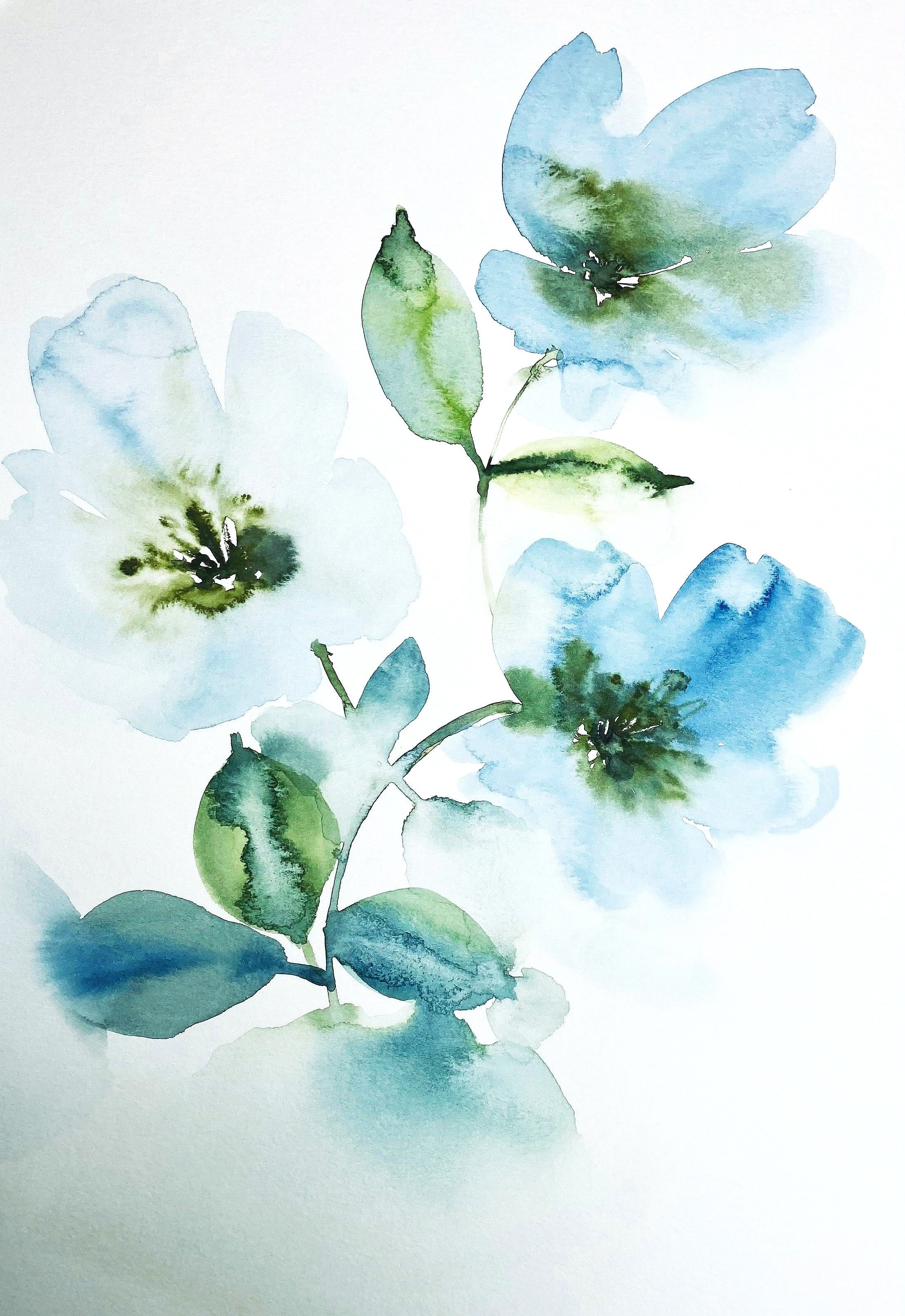 Blue Dreamy Floral-0006