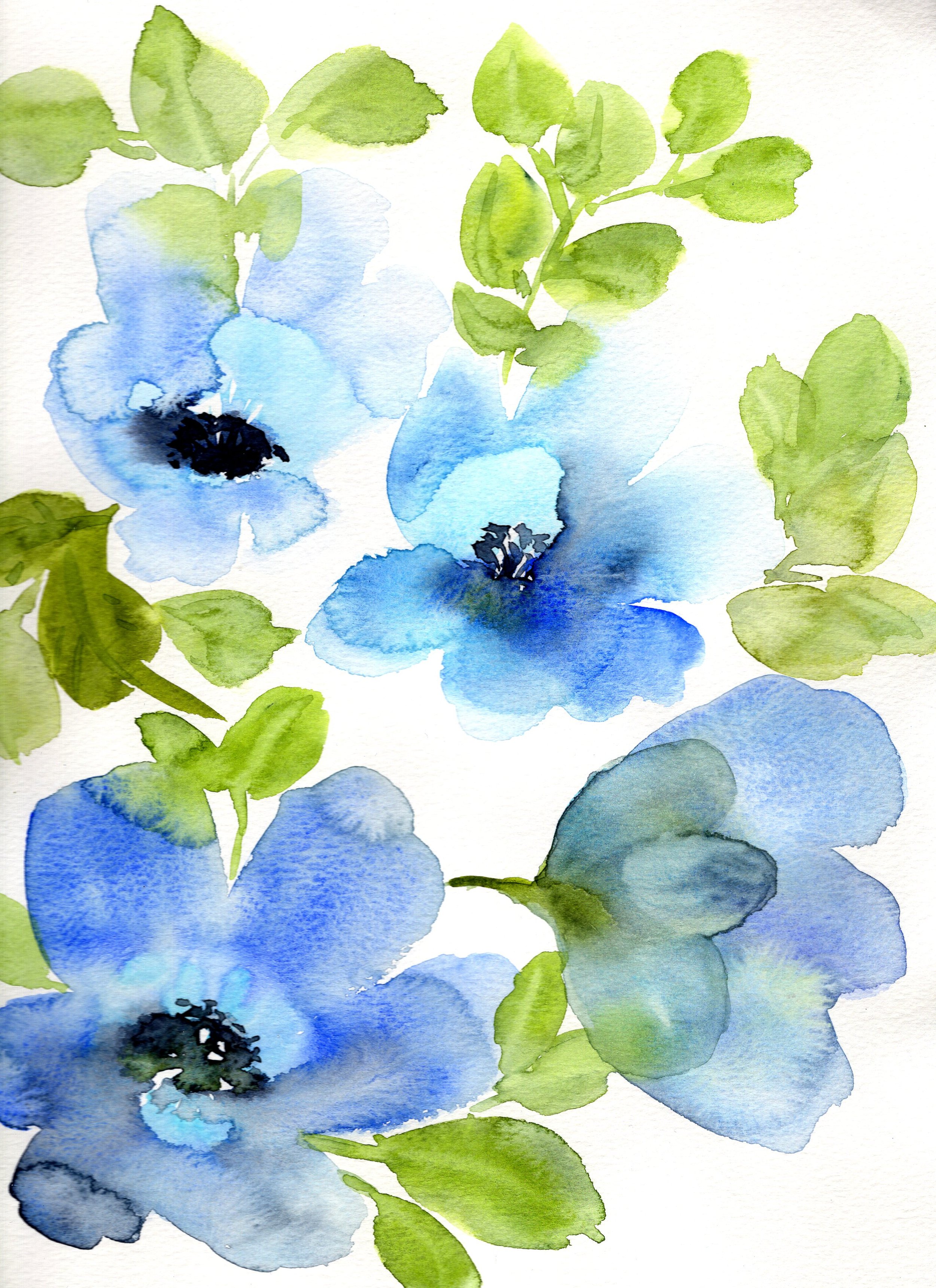 Blue Floral Dark - IA0005