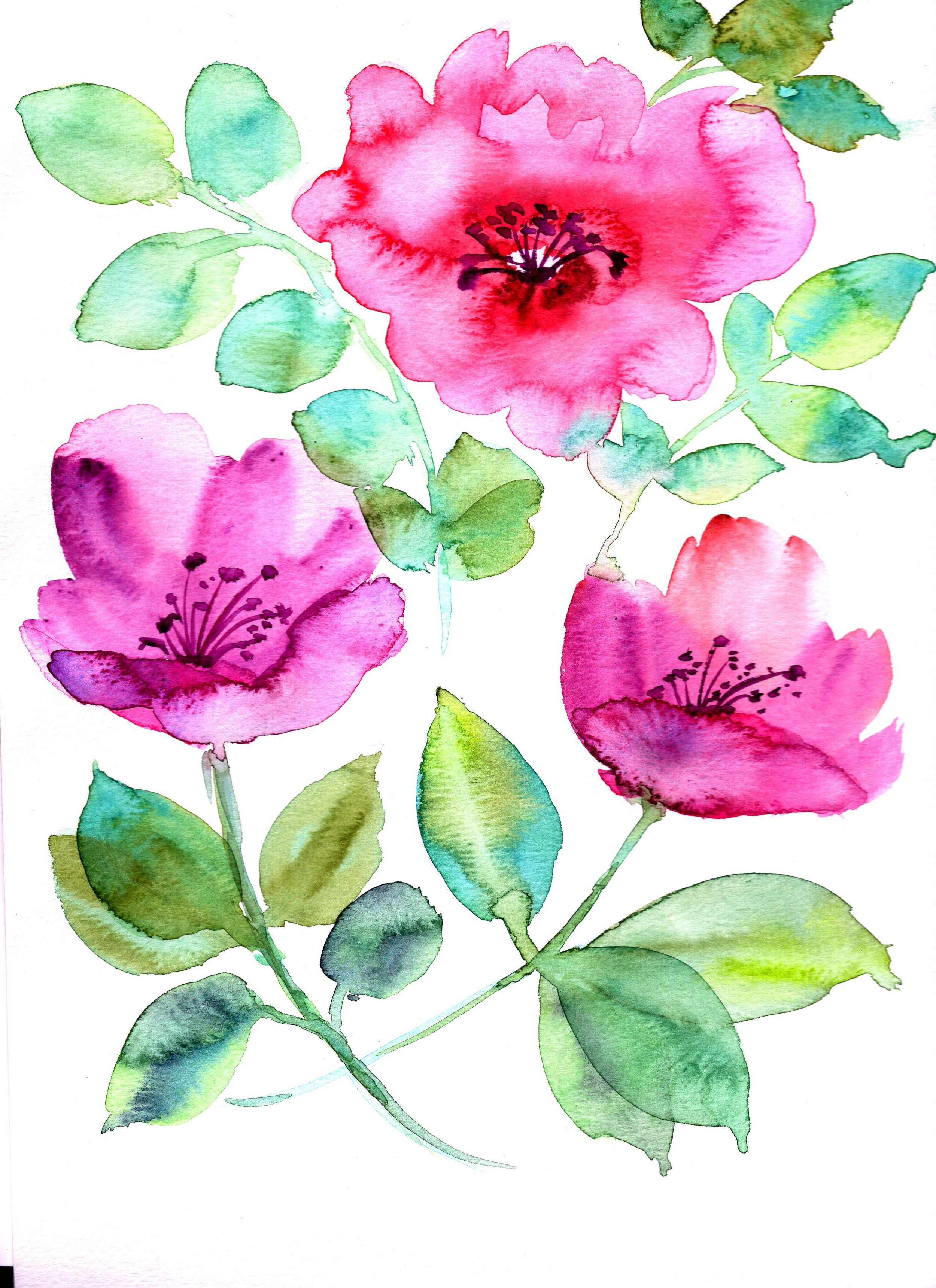 Purple watercolor florals-IA000024