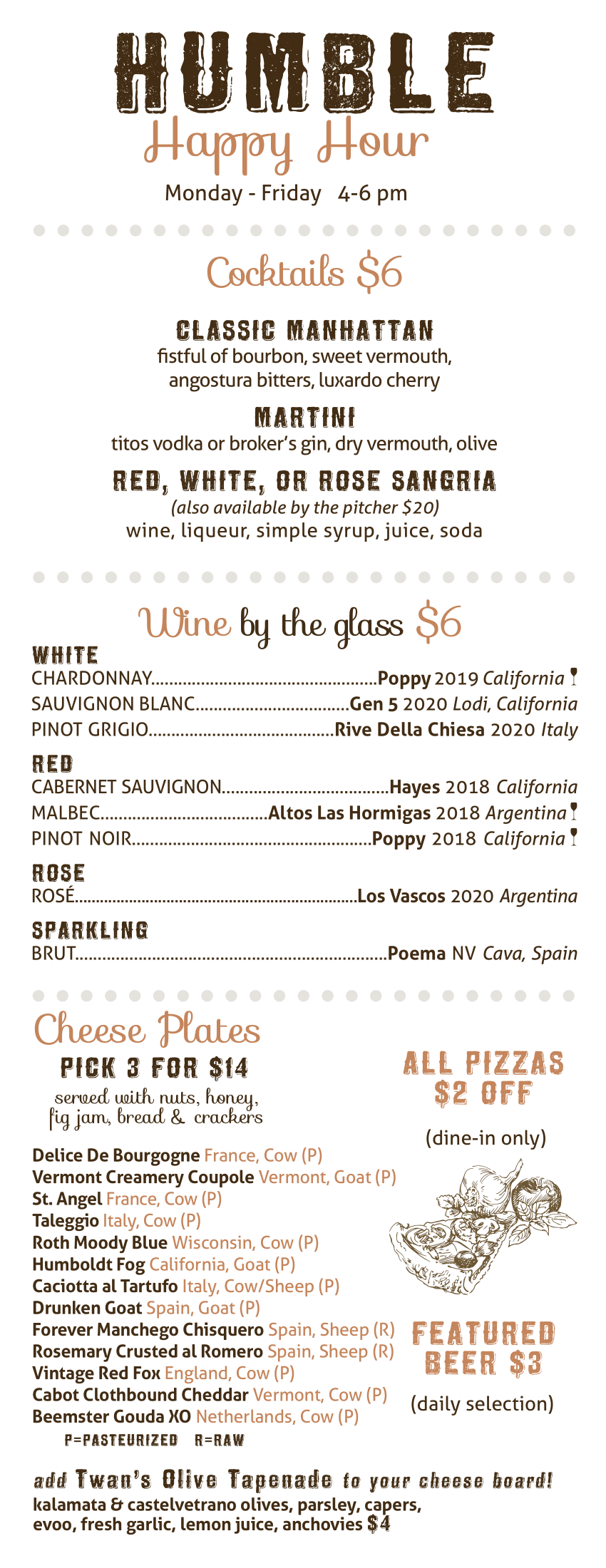 Happy Hour — Humble Wine Bar