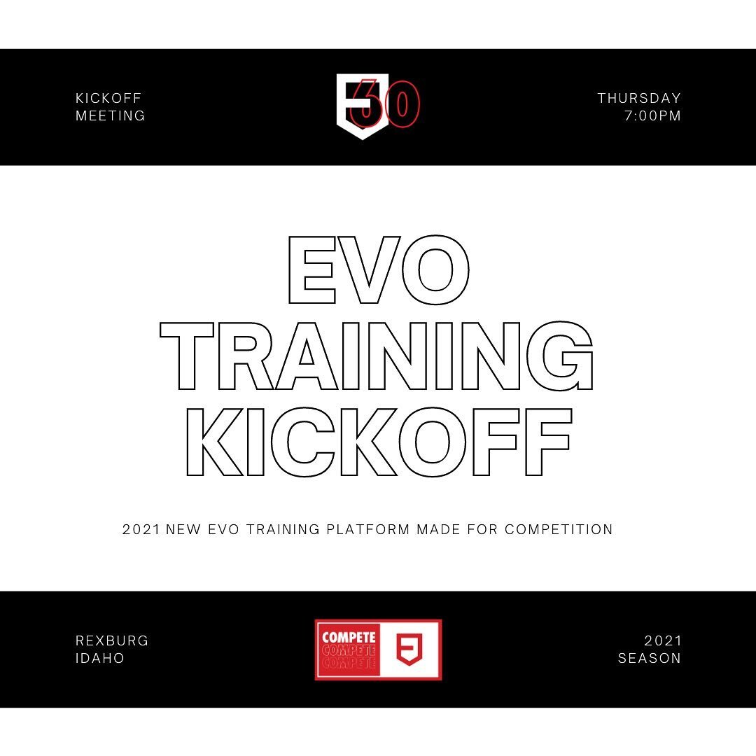 2021 Evo Training Kickoff
//
Evo HQ
Thursday, January 7th
7PM MST