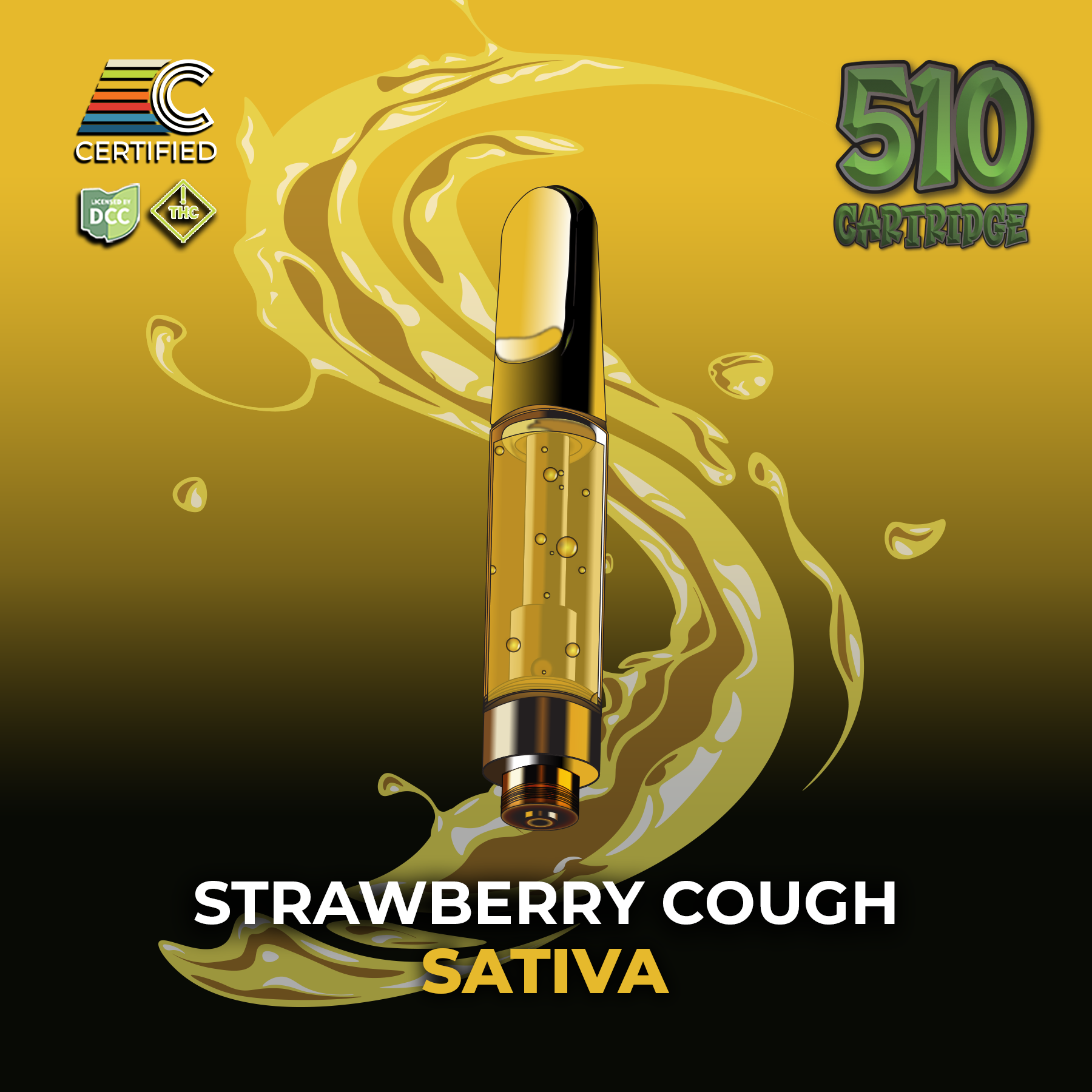 Strawberry Cough - 1g Cartridge | CERTIFIED